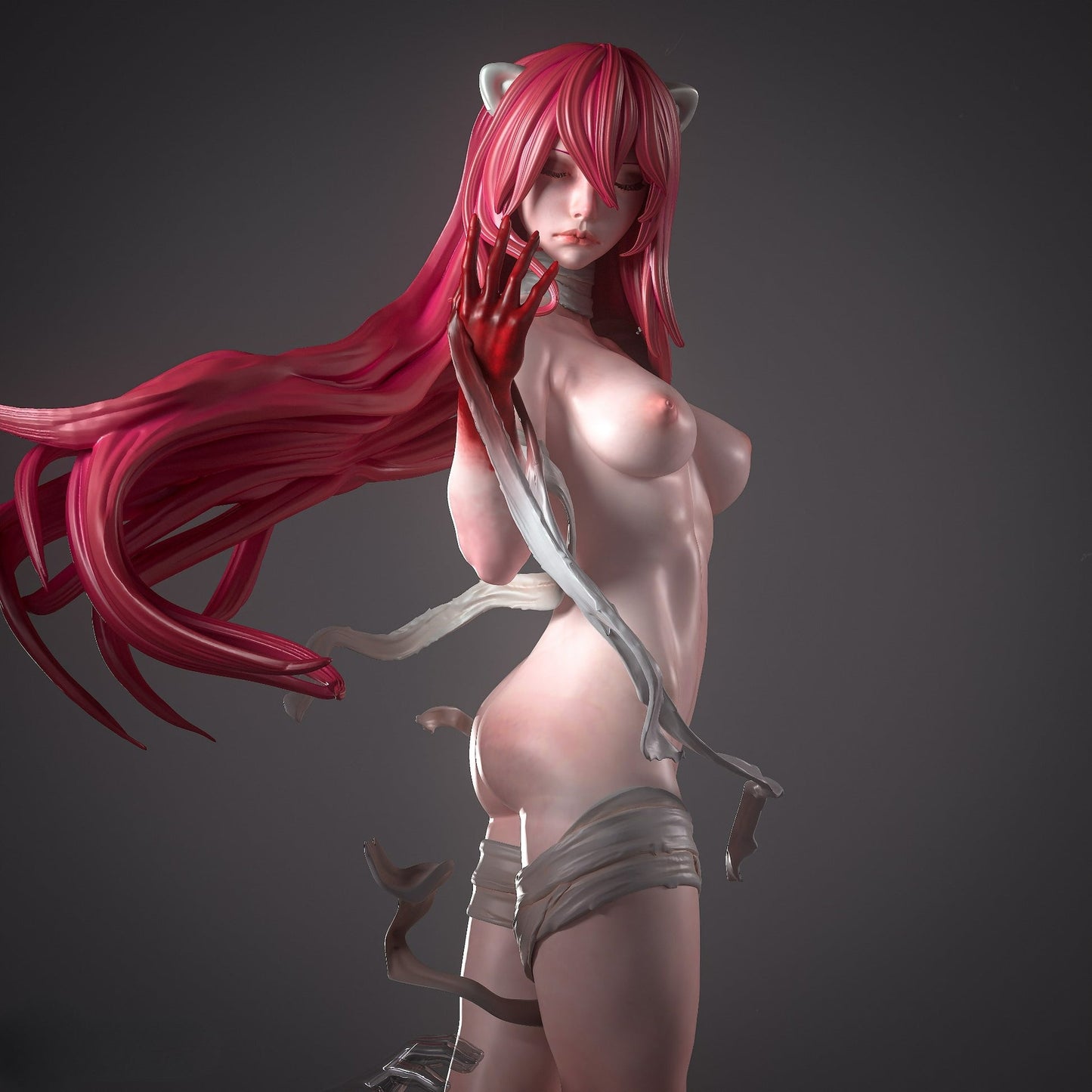 0749 Lucy Kaede NSFW - Elfen Lied (3538) - STL 3D Print Files