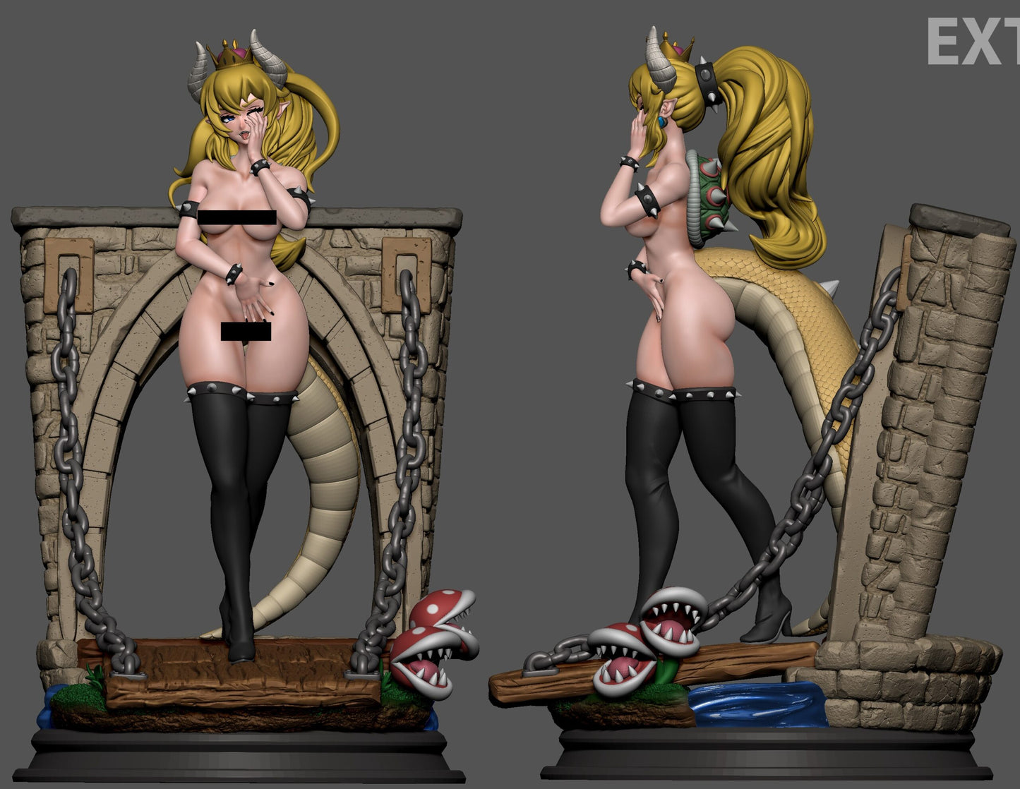 1157 Battle Axe Bowsette - STL 3D Print Files