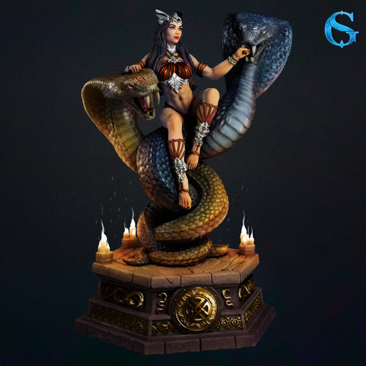 1777 Nagina_High Priestess of the Serpent God Mini - STL 3D Print Files