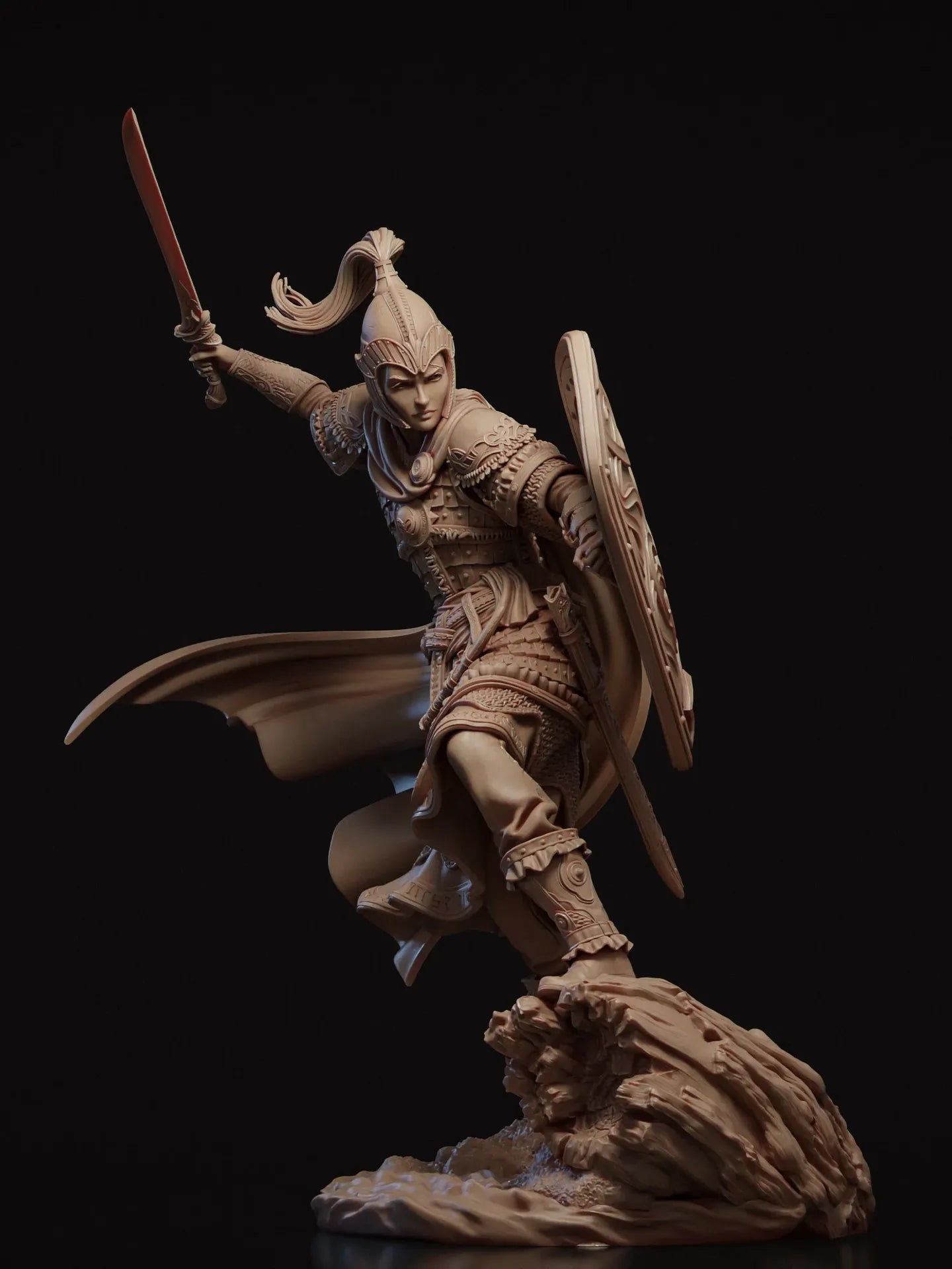 1648 Nastasya_The Shield Maiden - STL 3D Print Files