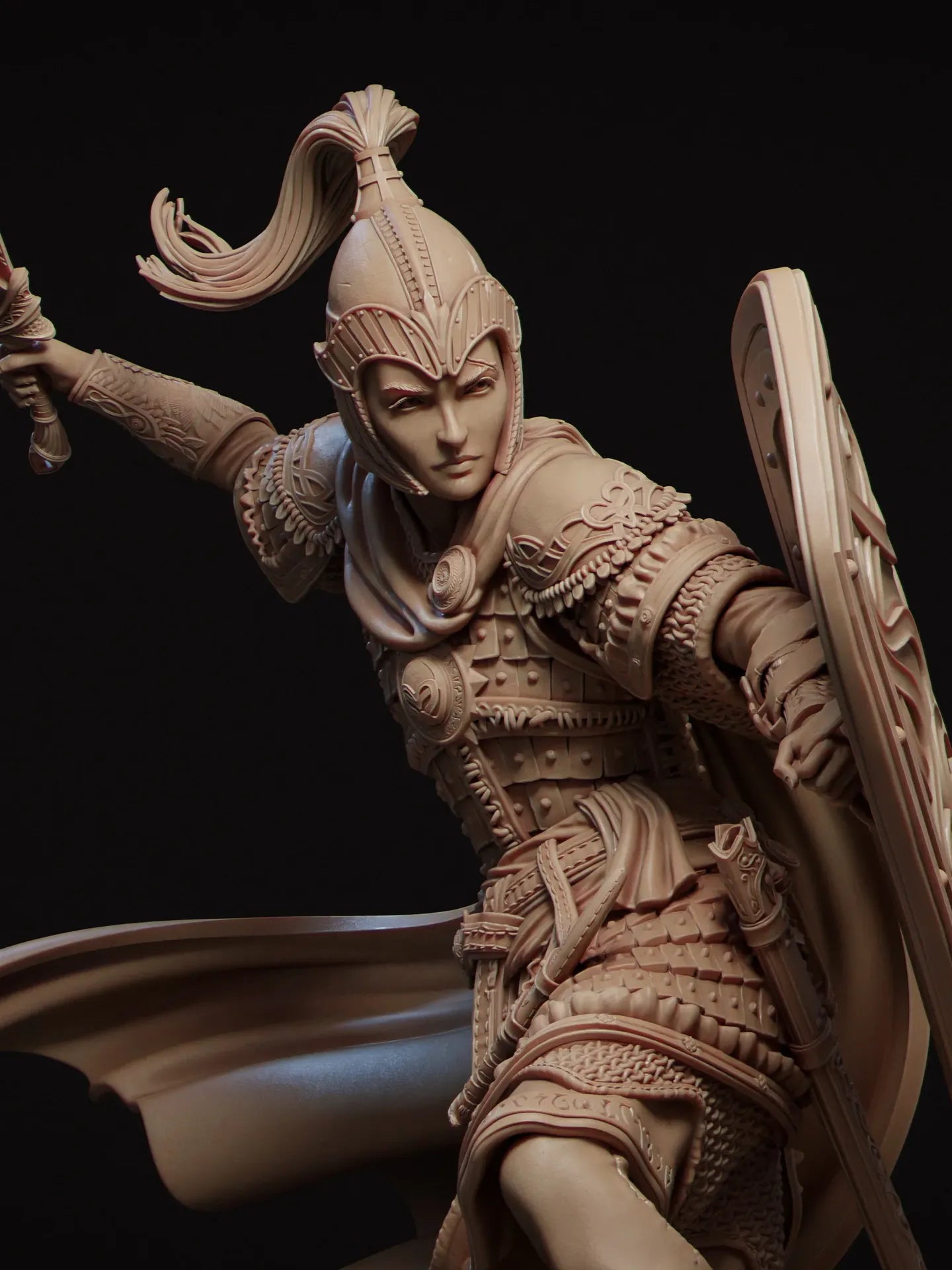 1648 Nastasya_The Shield Maiden - STL 3D Print Files