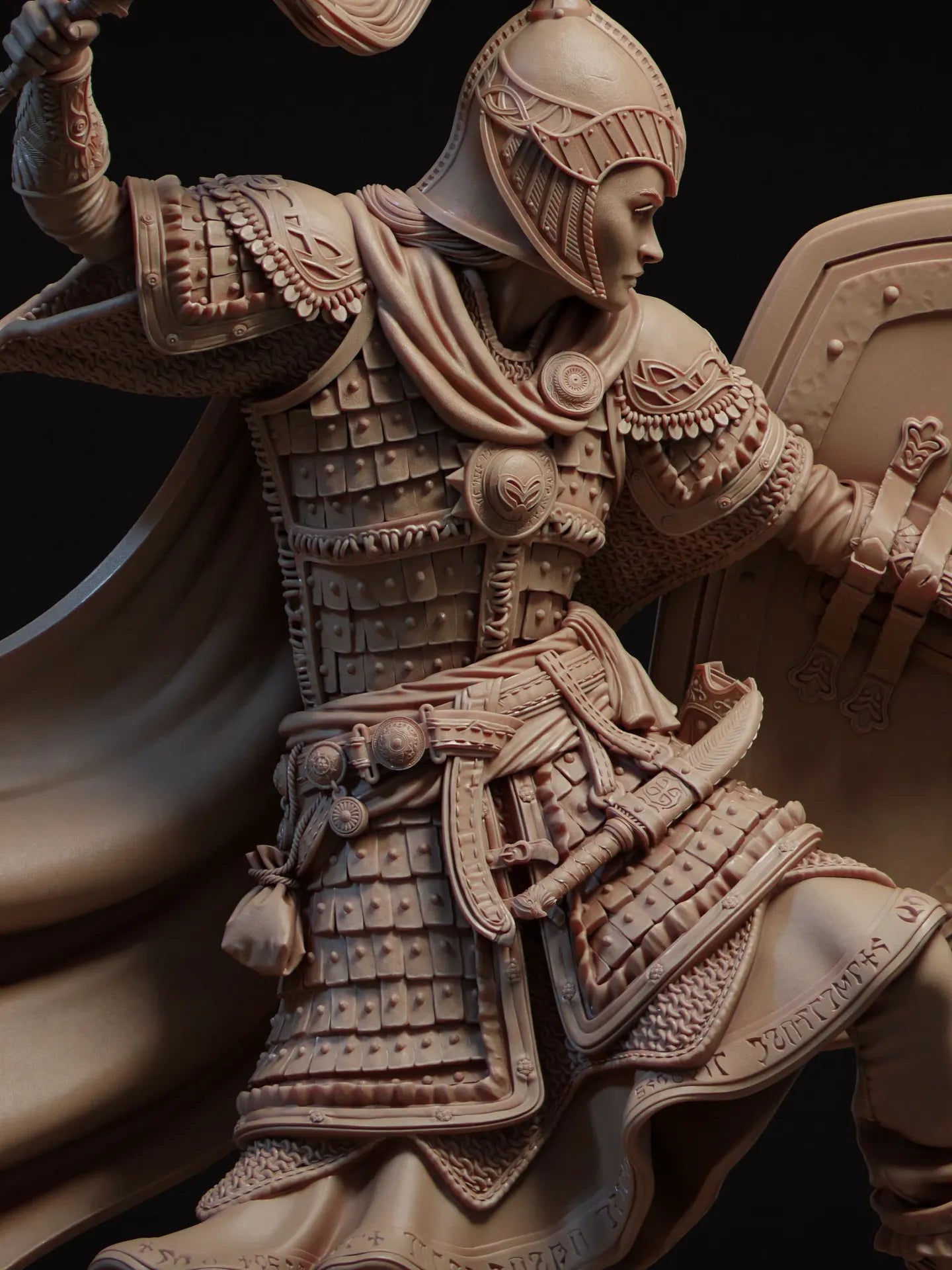 1648 Nastasya_The Shield Maiden - STL 3D Print Files