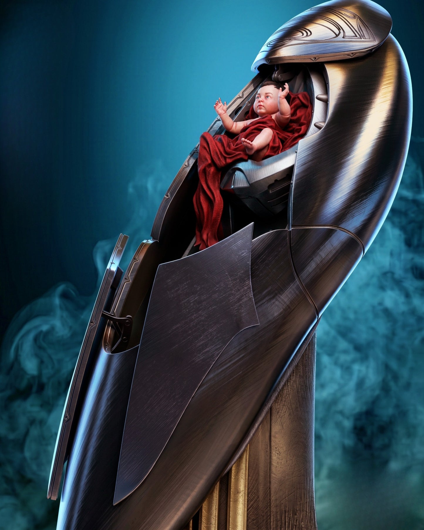 1574 Jor El Ship_Man of Steel - STL 3D Print Files
