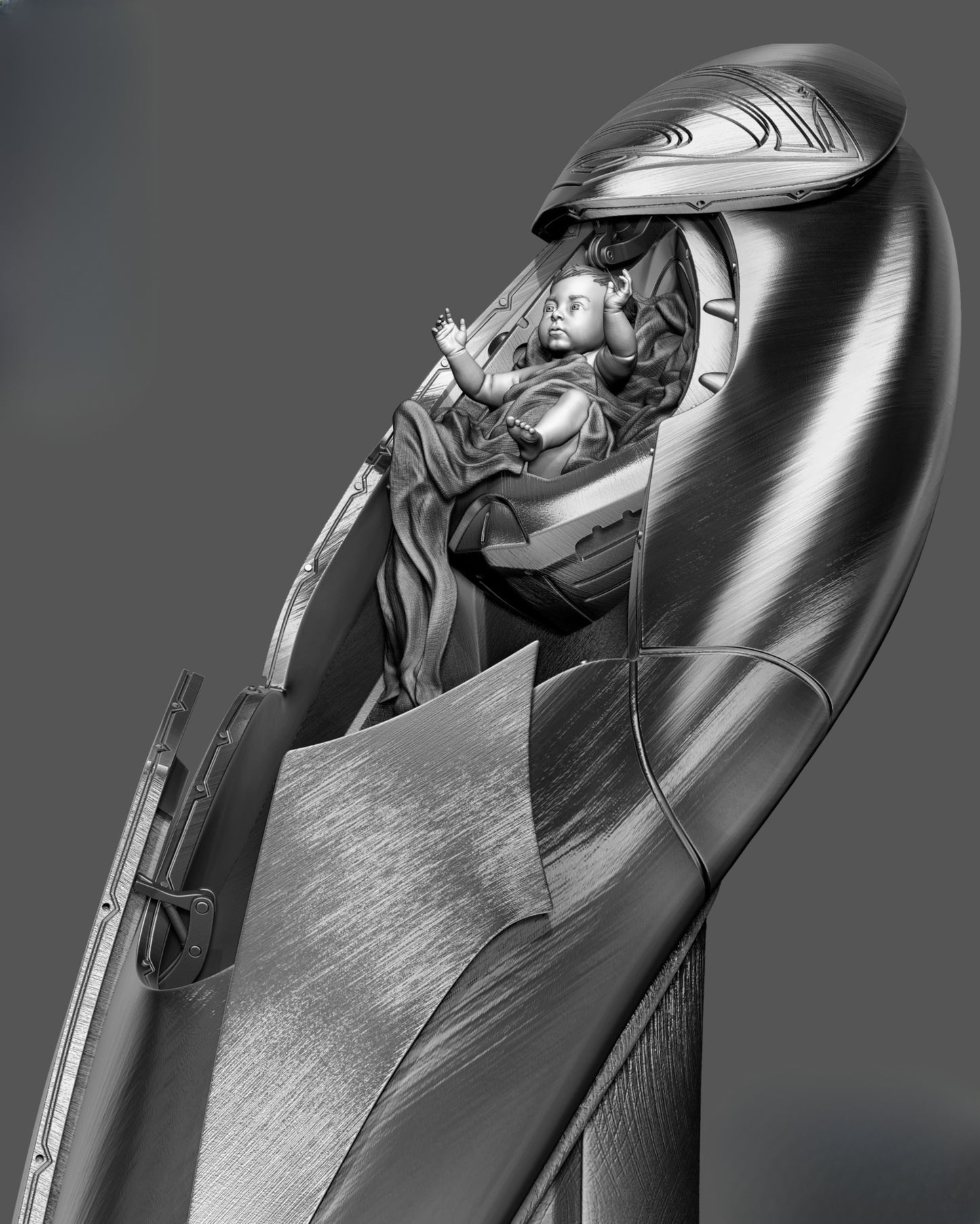 1574 Jor El Ship_Man of Steel - STL 3D Print Files