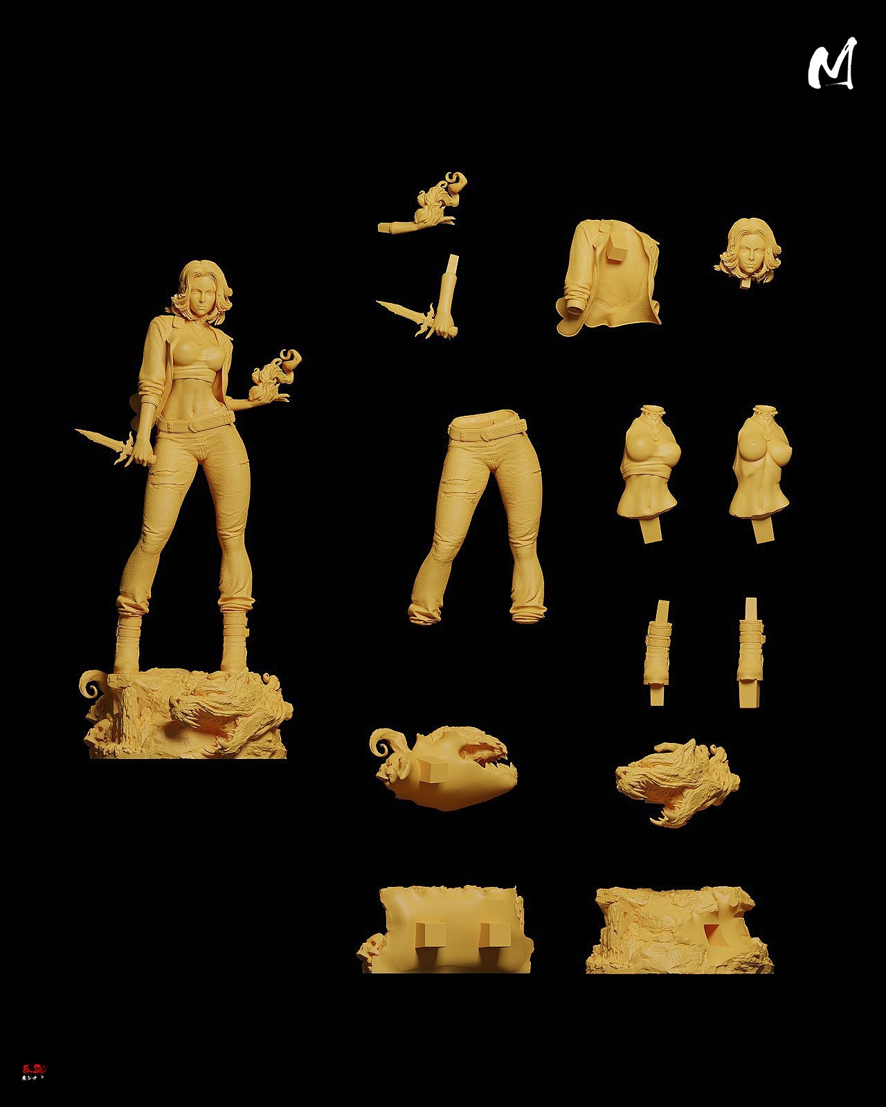 1080 Purple Flame Dagger Rogue - STL 3D Print Files