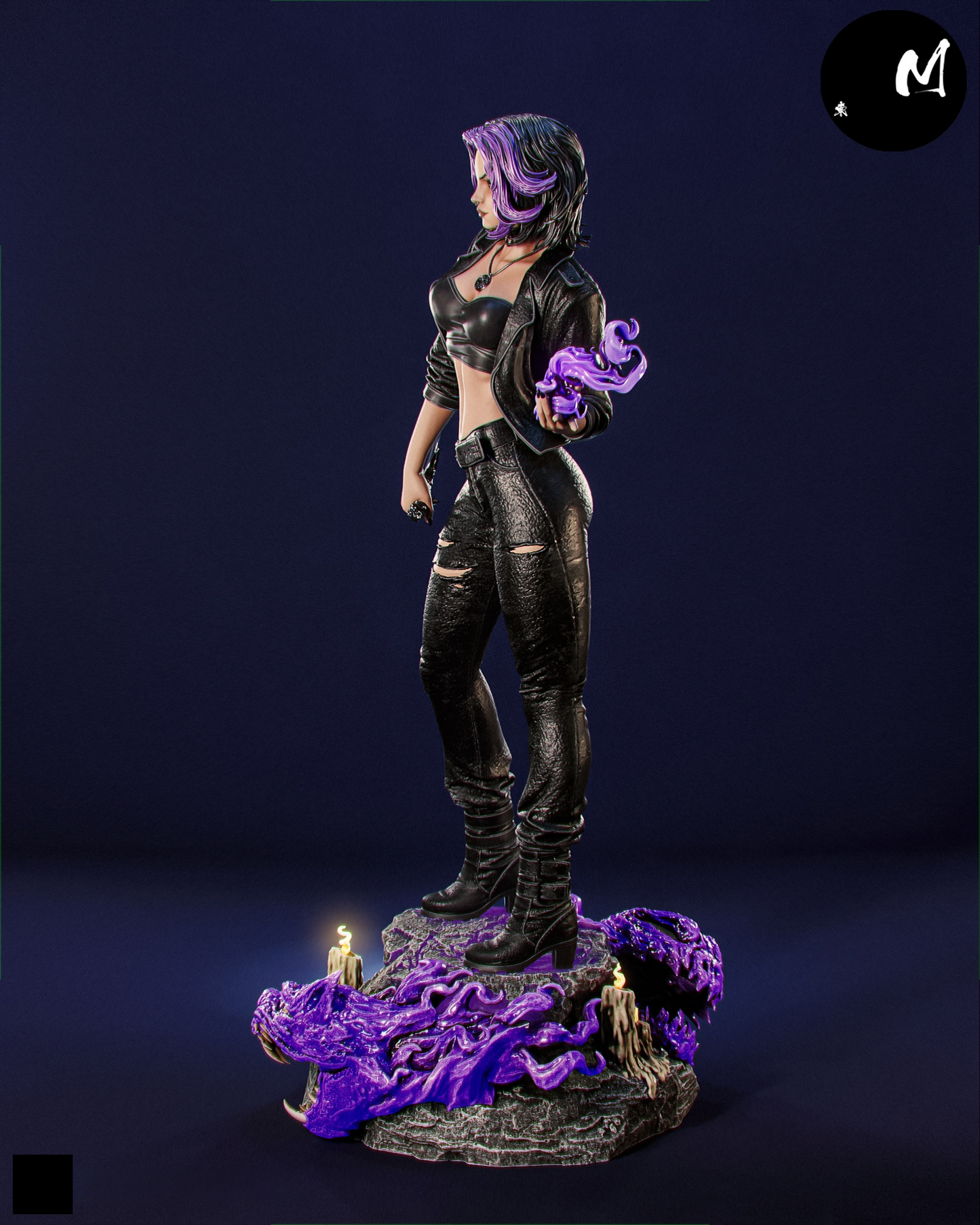 1080 Purple Flame Dagger Rogue - STL 3D Print Files