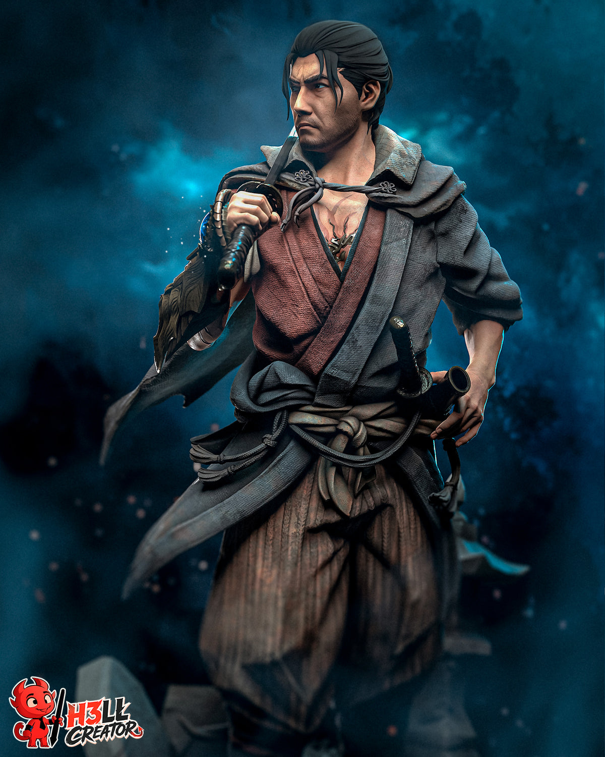 2079 Miyamoto Musashi_Onimusha Way of the Sword - STL 3D Print Files