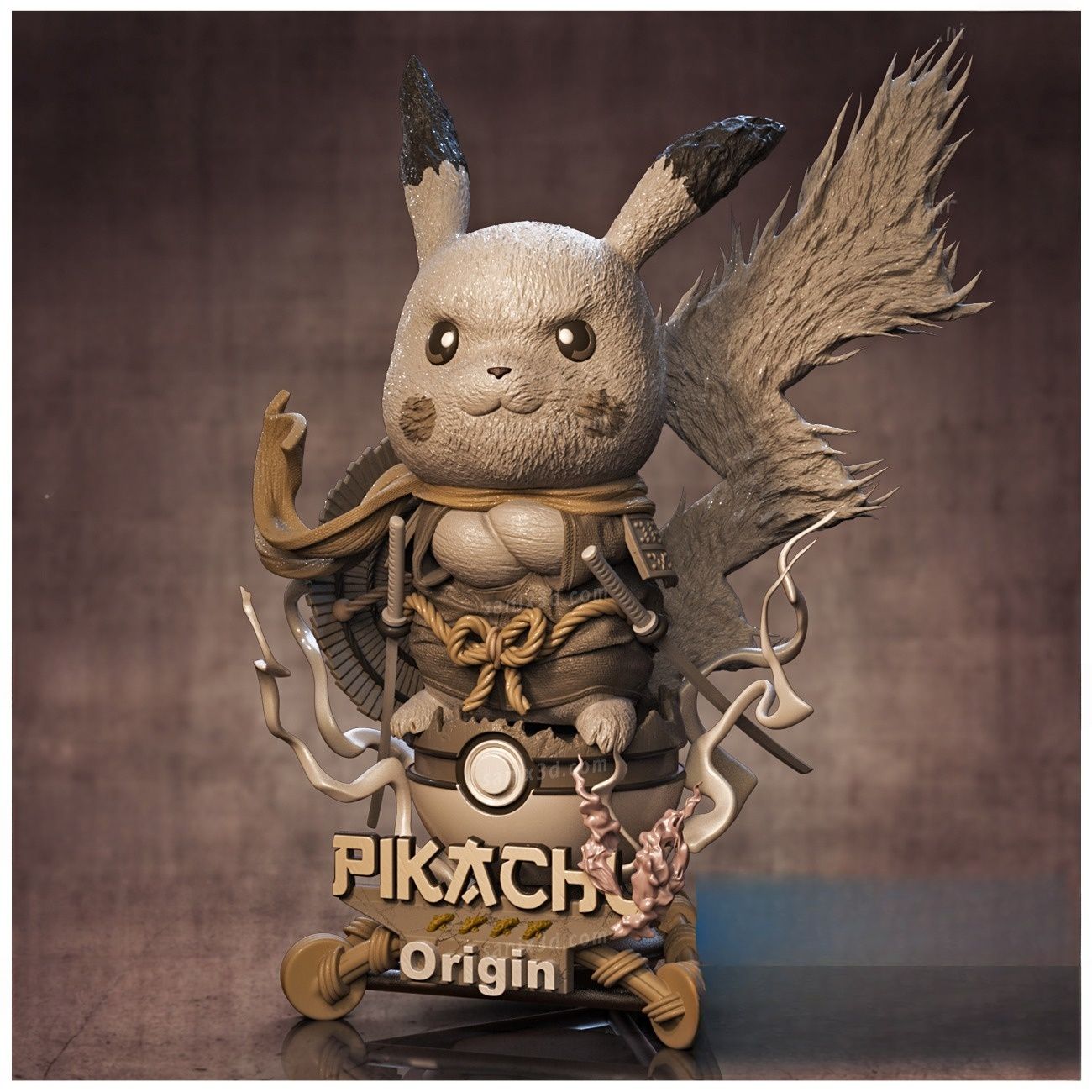 0253 Pikachu Pokemon2 - STL 3D Print Files