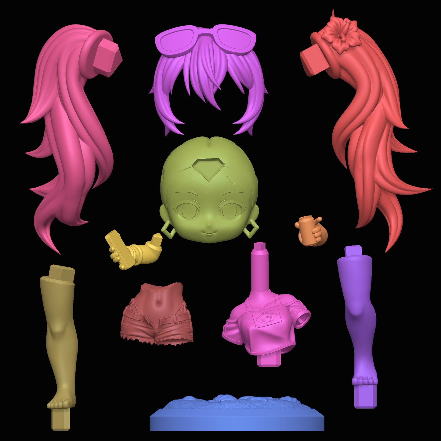 0840 Hatsune Miku Brazil - STL 3D Print Files