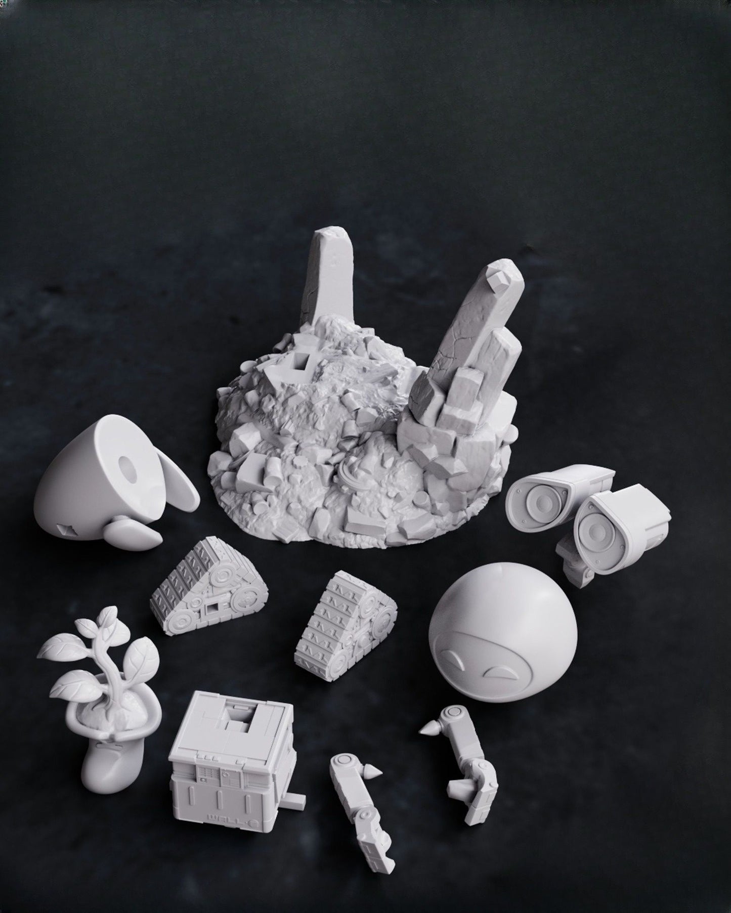 0098 Wall-e and Eve - STL 3D Print Files