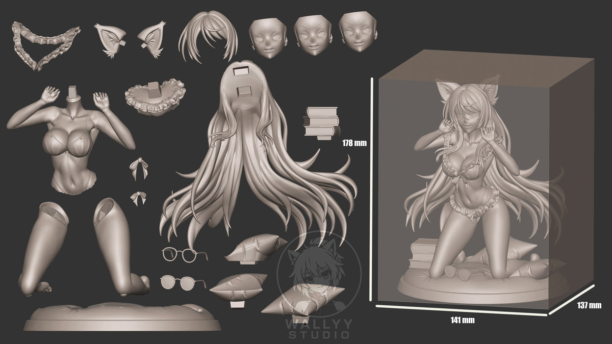 1992 Black Hanekawa_Monogatari - STL 3D Print Files