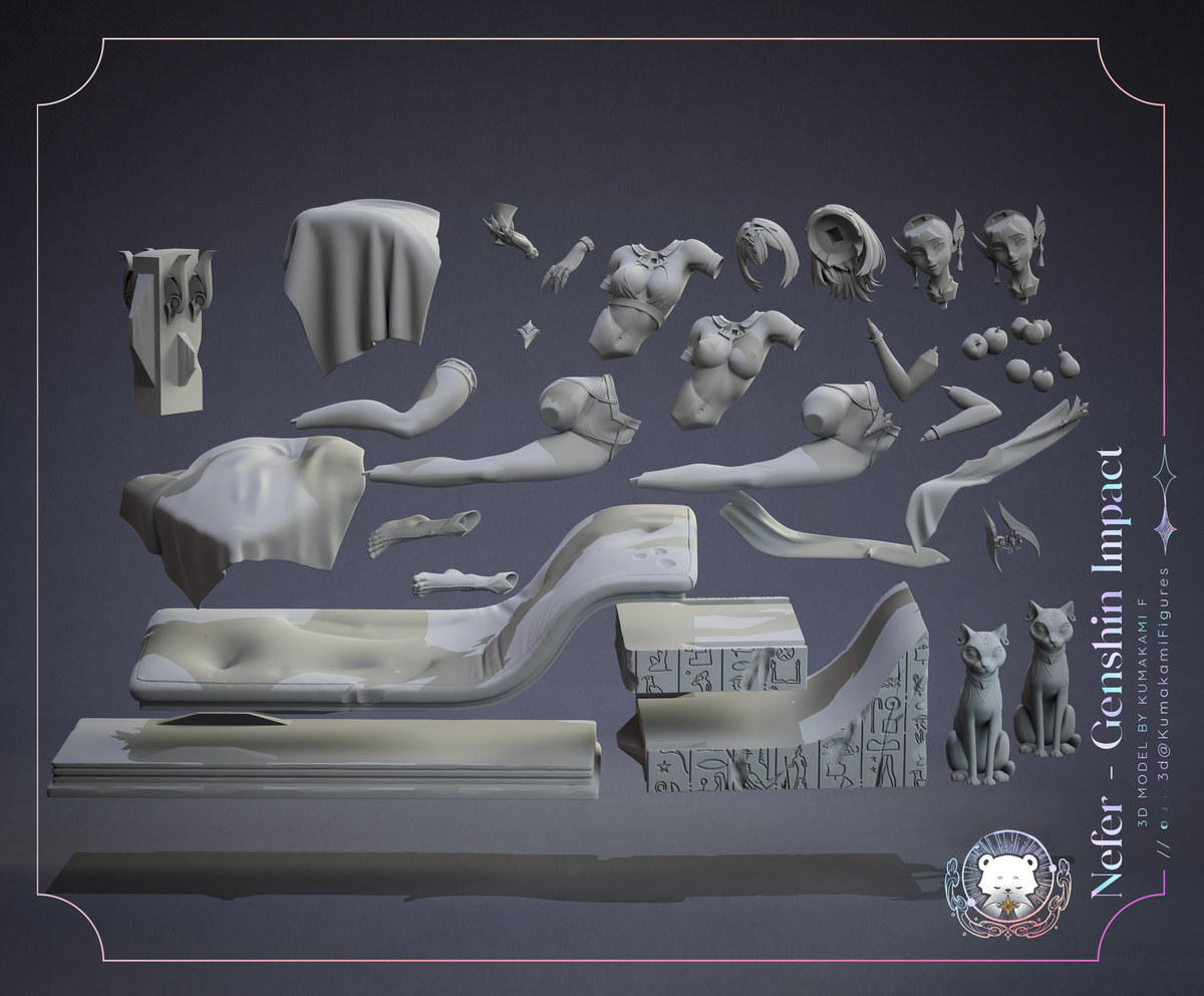 1837 Nefer_Genshin Impact NSFW - STL 3D Print Files