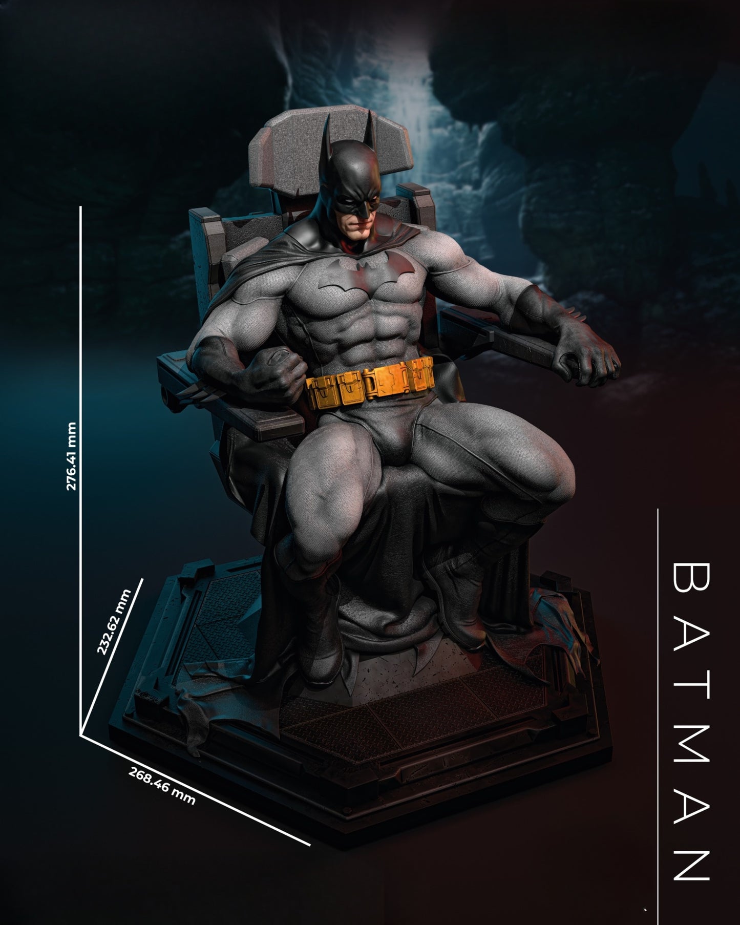 1020 Batman_Throne - STL 3D Print Files