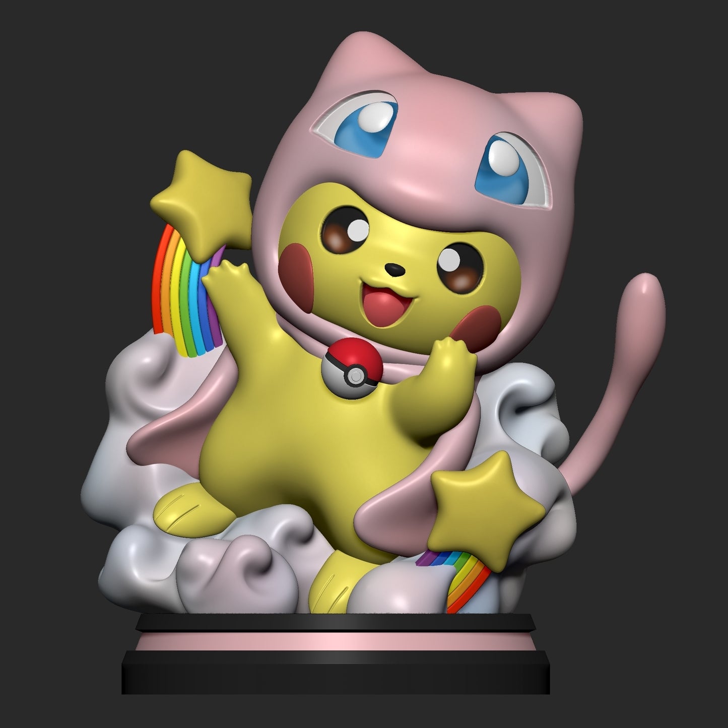 0198 Pikachu Mew Cosplay_Pokemon - STL 3D Print Files