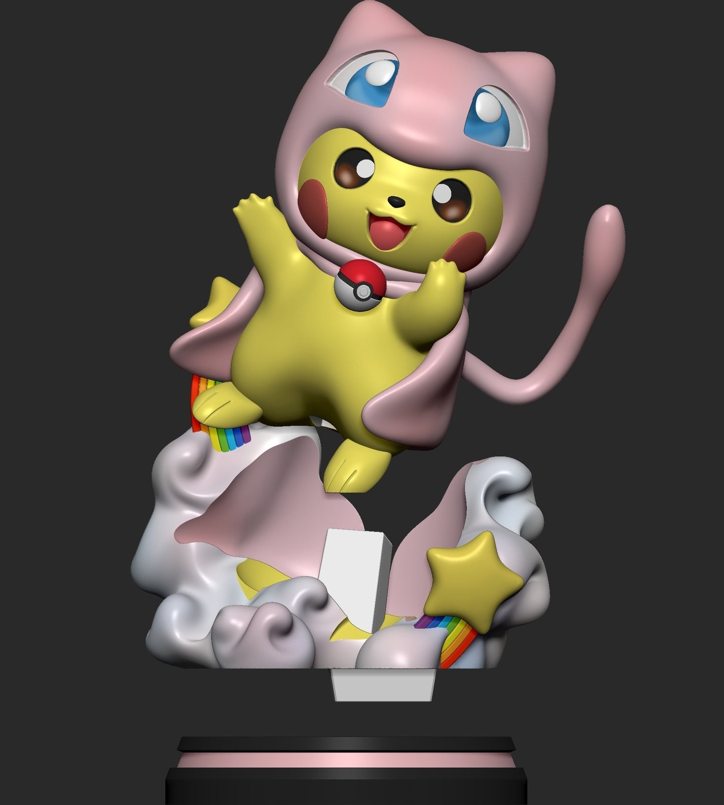 0198 Pikachu Mew Cosplay_Pokemon - STL 3D Print Files