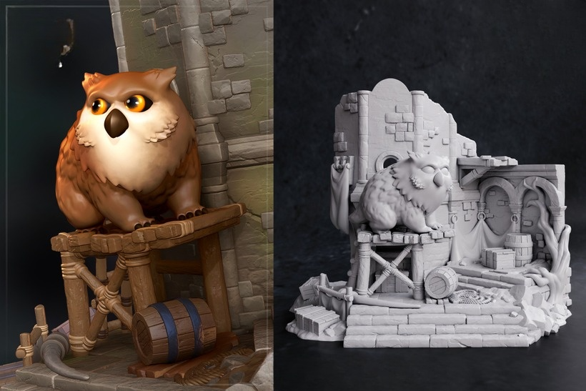 0080 Owlbear - Baldur's Gate3 - STL 3D Print Files