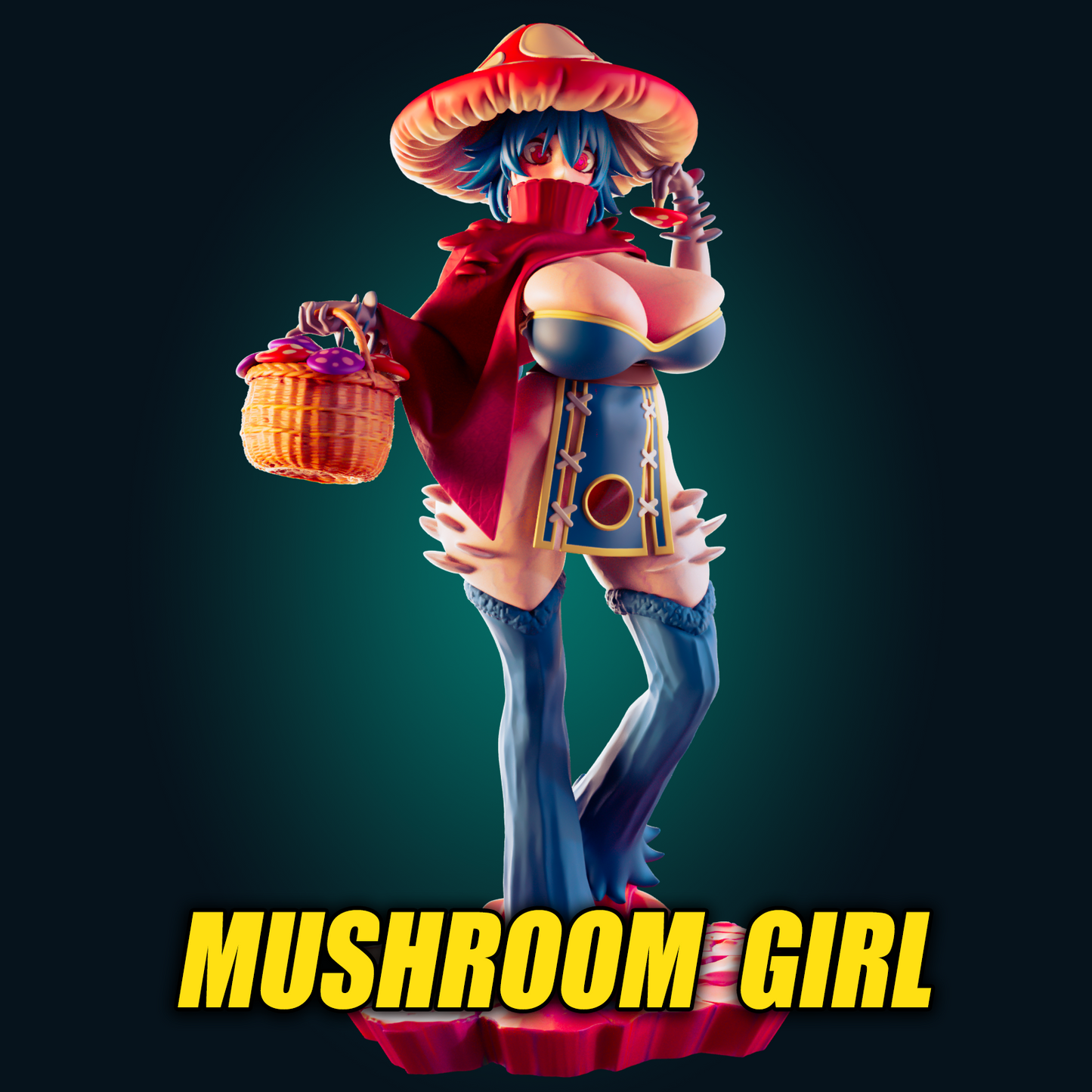 1277 Mushroom Girl - STL 3D Print File