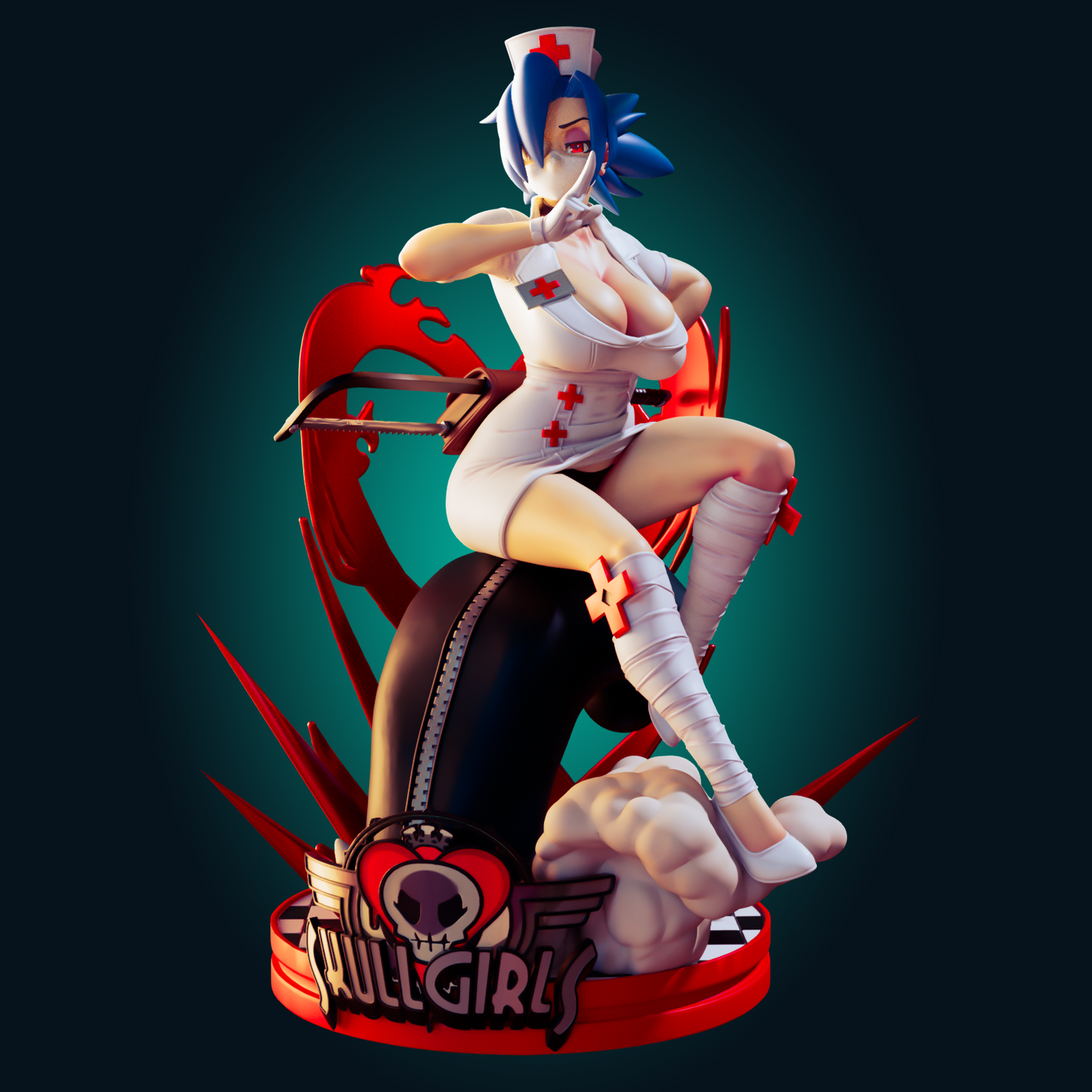 1282 Valentine Skullgirls Nurse - STL 3D Print File