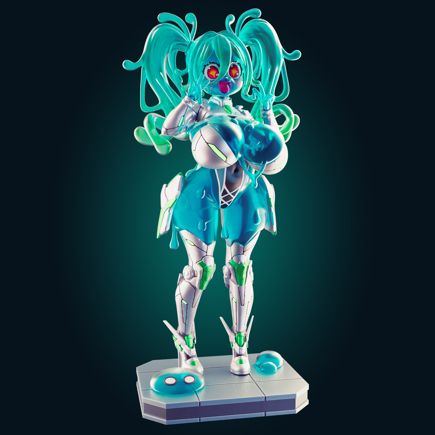 1281 Slime Bot Mecha Girl - STL 3D Print File