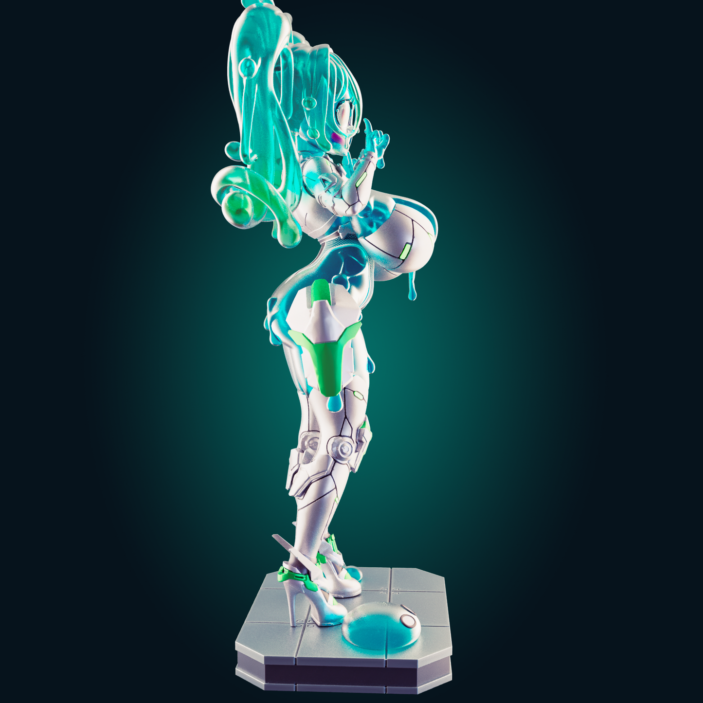 1281 Slime Bot Mecha Girl - STL 3D Print File