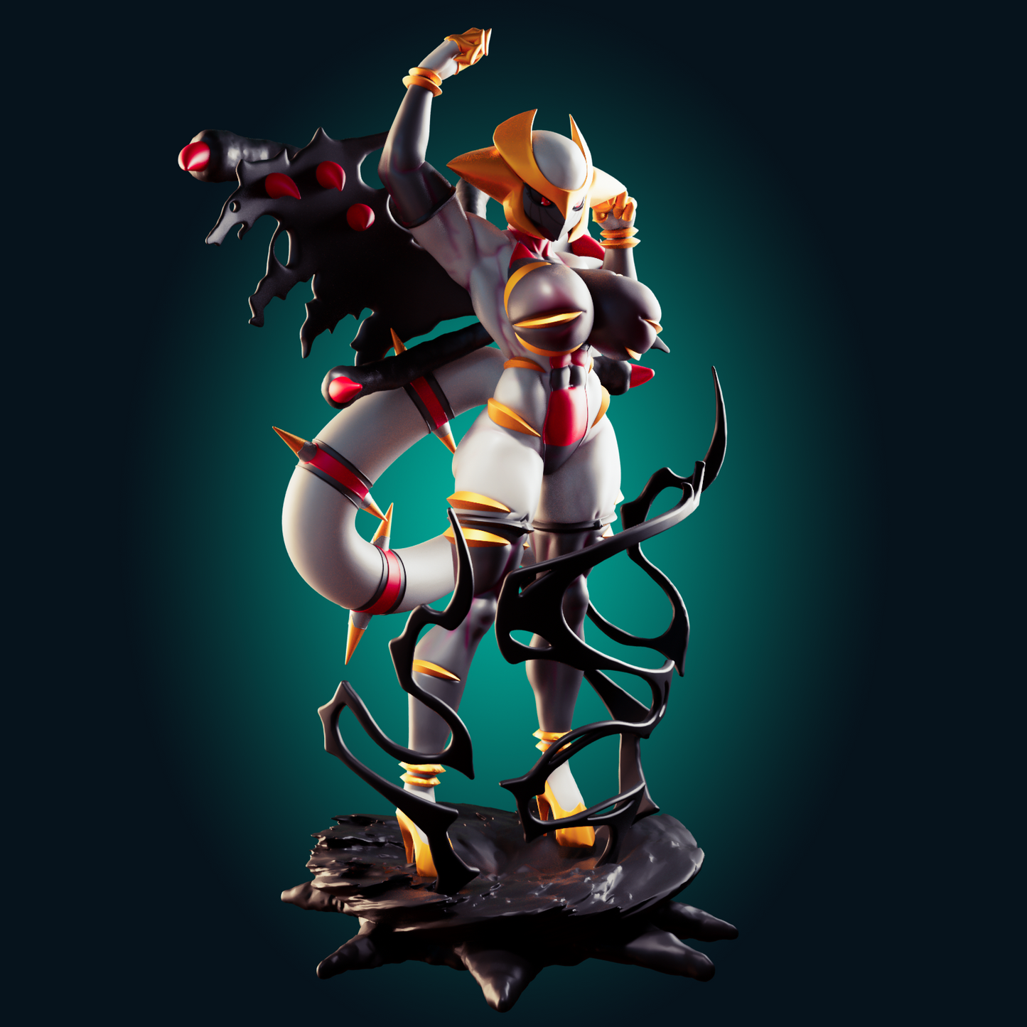 0411 Giratina Pokemon Muscle Mommy - STL 3D Print Files