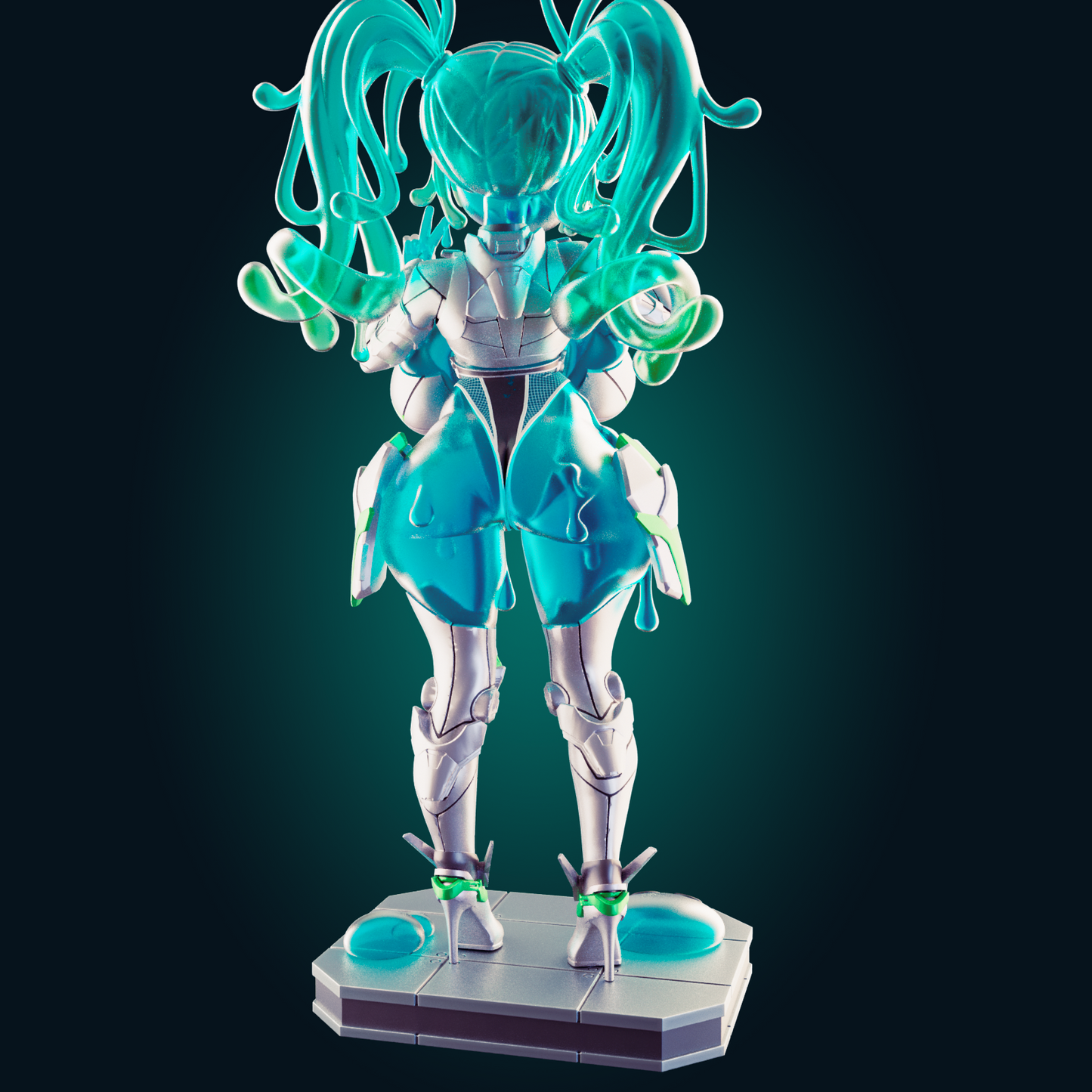 1281 Slime Bot Mecha Girl - STL 3D Print File