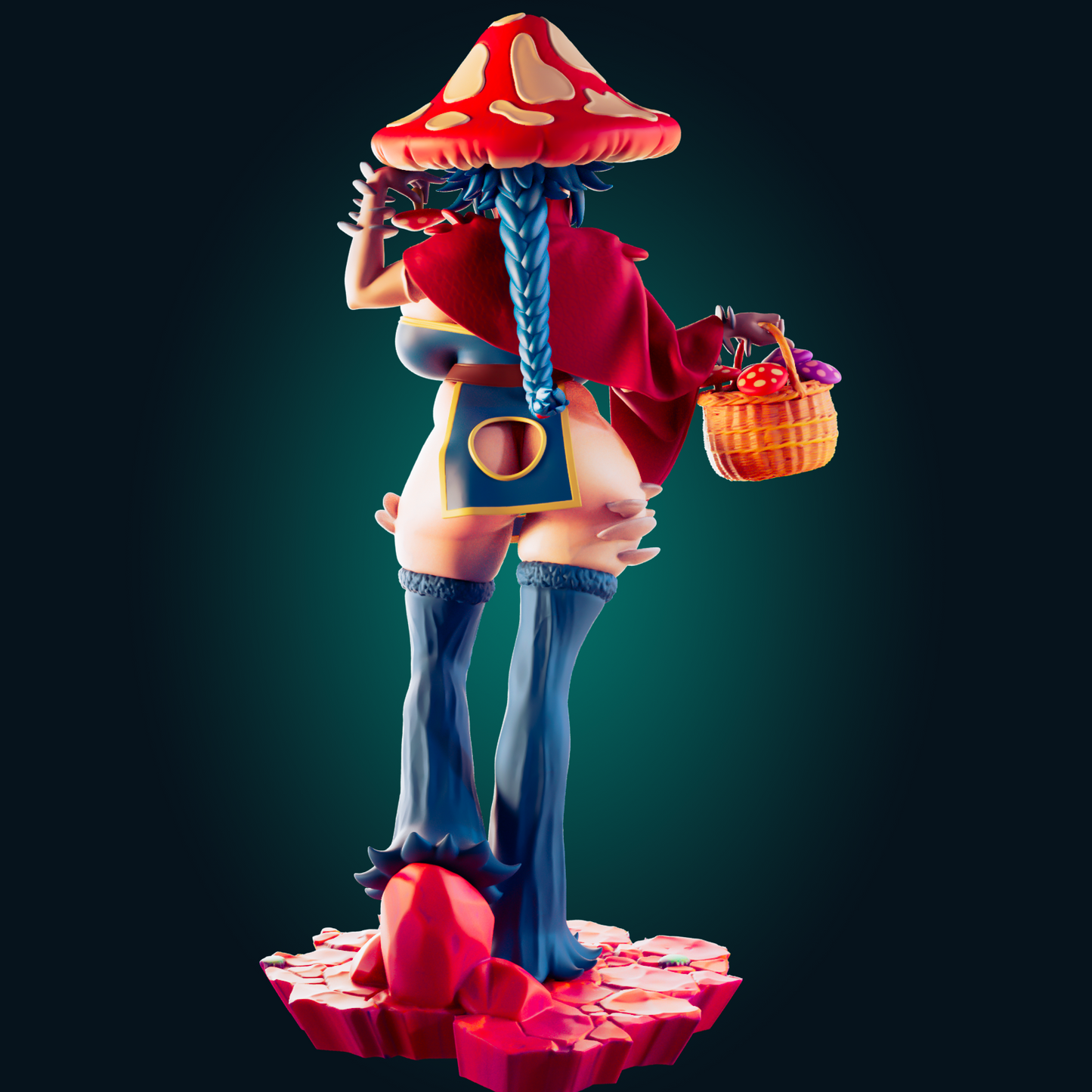 1277 Mushroom Girl - STL 3D Print File