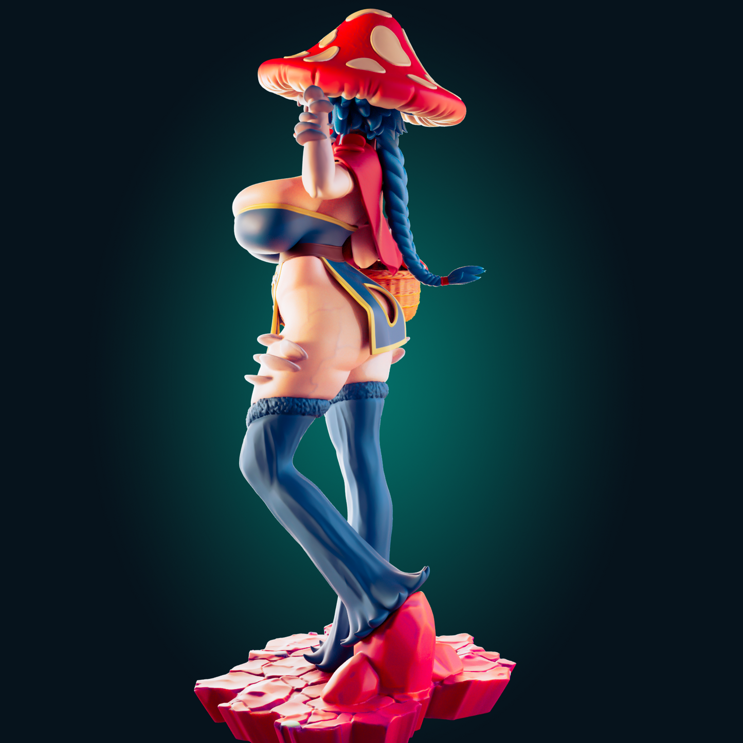 1277 Mushroom Girl - STL 3D Print File