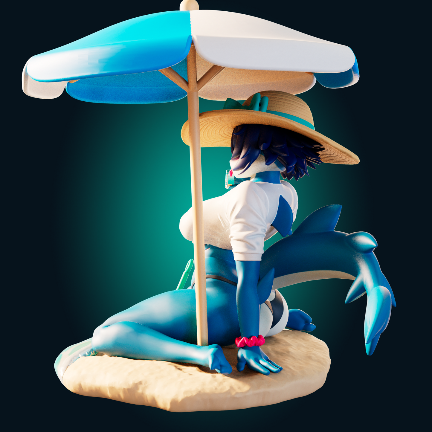 1279 SharkGirl - STL 3D Print File