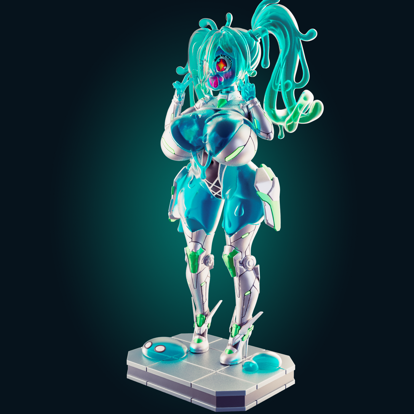 1281 Slime Bot Mecha Girl - STL 3D Print File