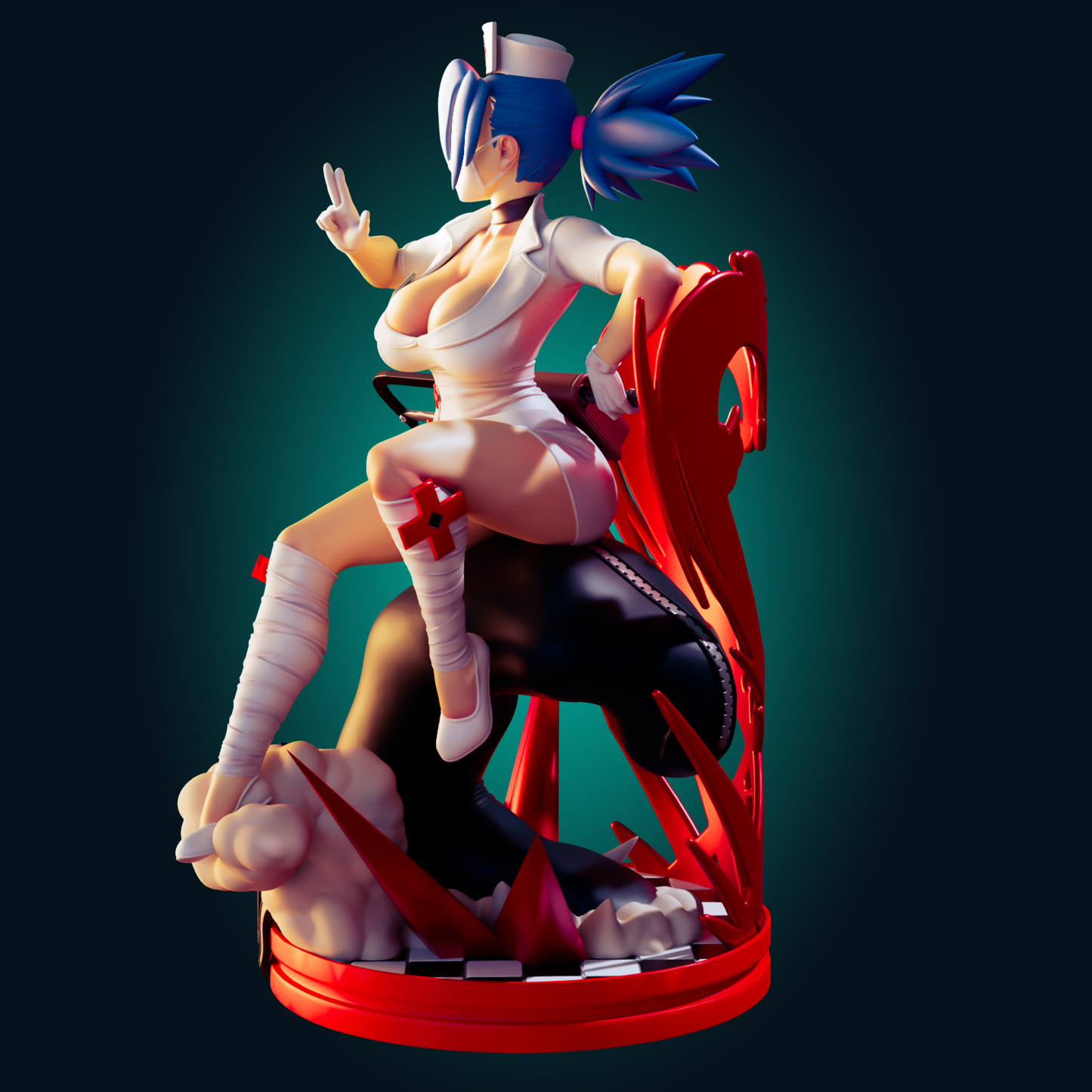 1282 Valentine Skullgirls Nurse - STL 3D Print File