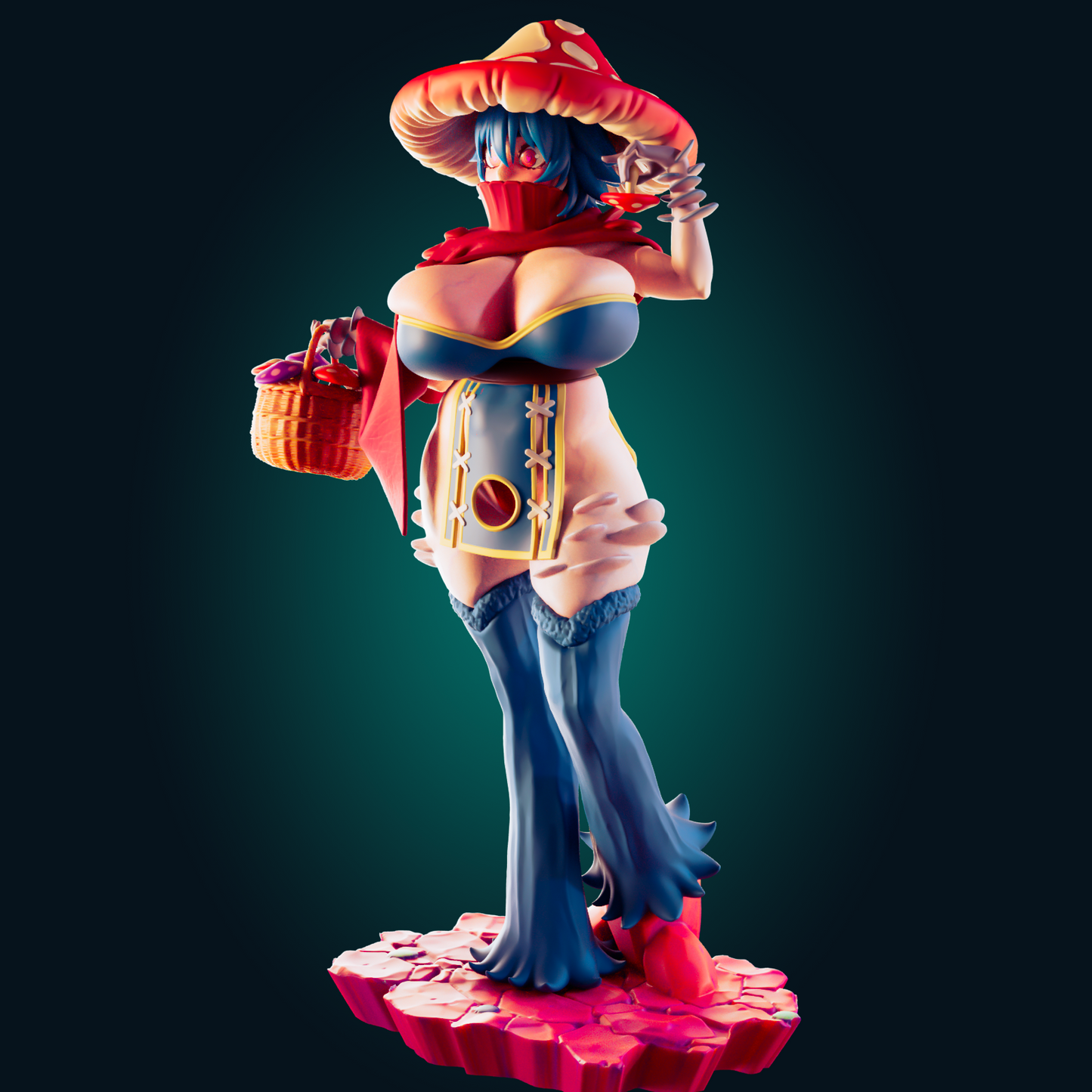 1277 Mushroom Girl - STL 3D Print File