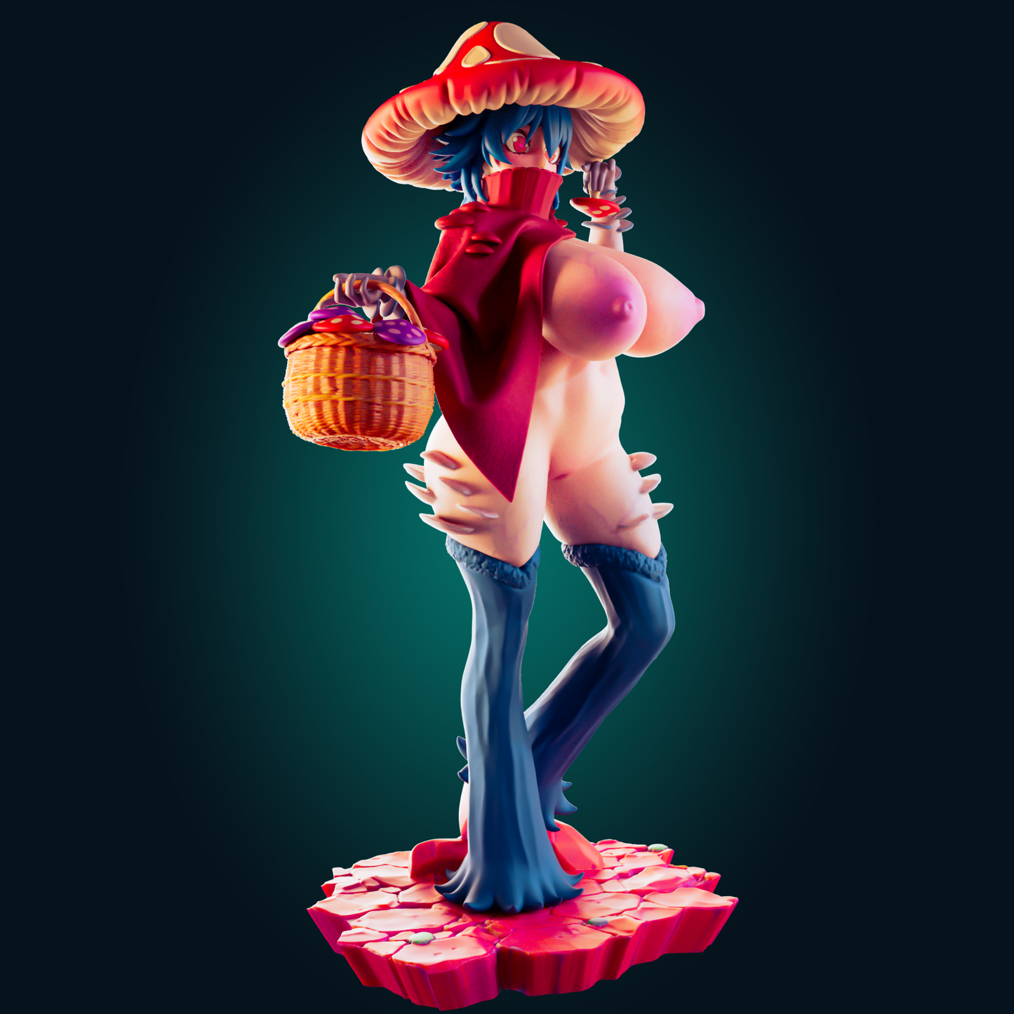 1277 Mushroom Girl - STL 3D Print File