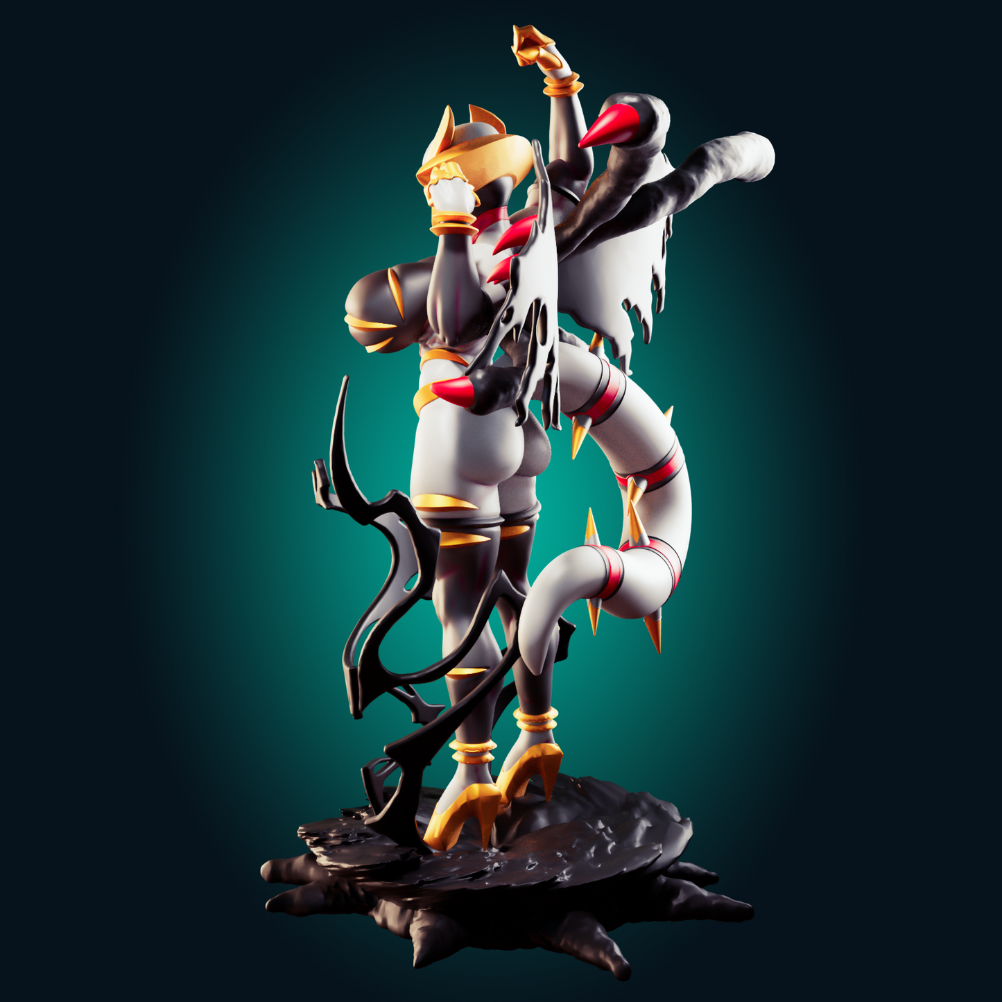 0411 Giratina Pokemon Muscle Mommy - STL 3D Print Files