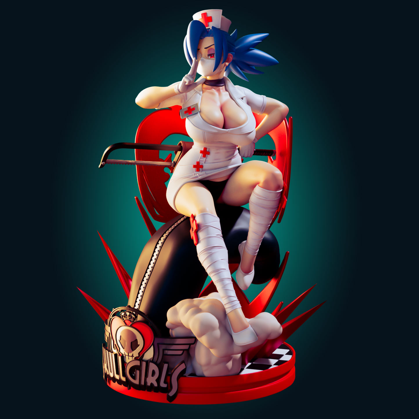 1282 Valentine Skullgirls Nurse - STL 3D Print File