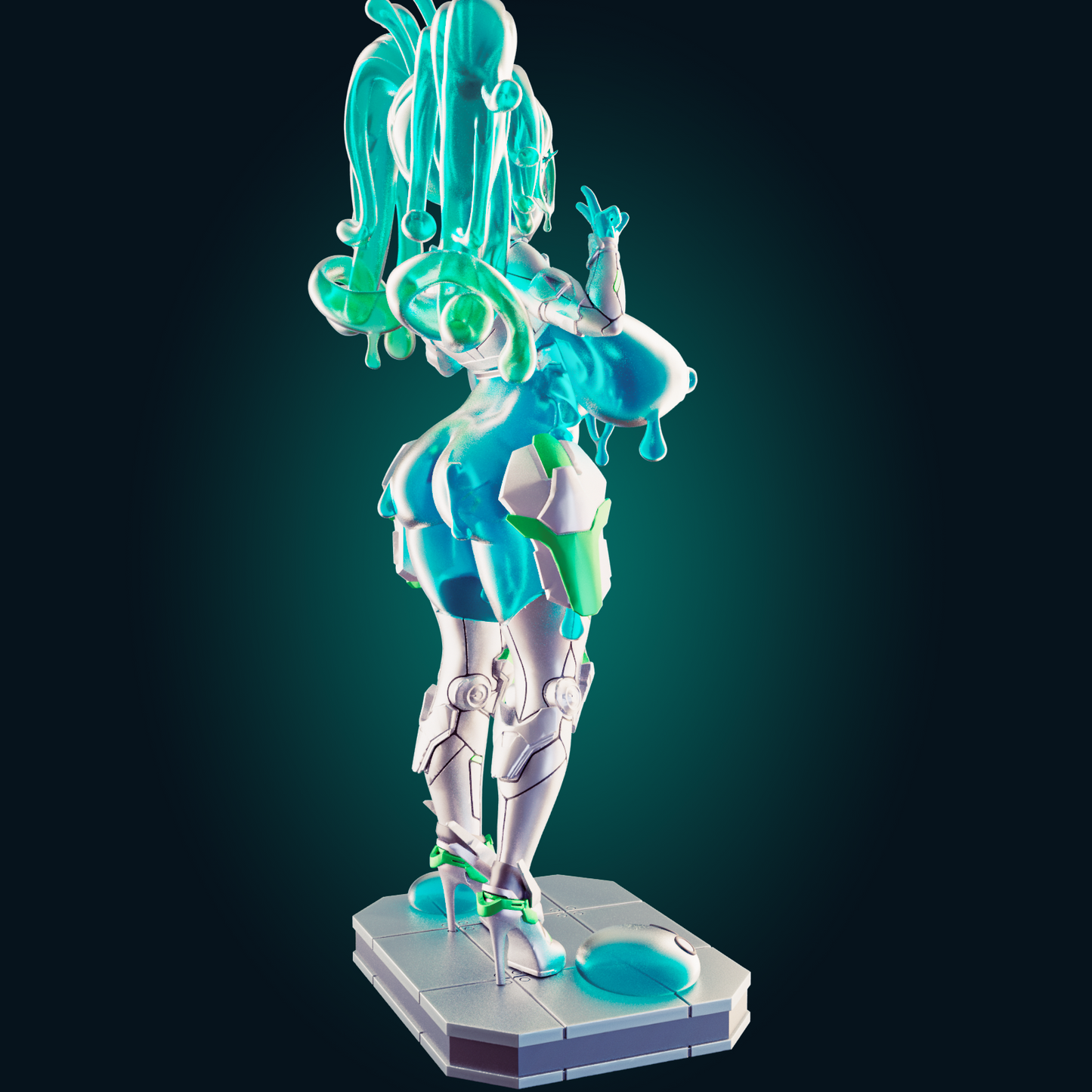 1281 Slime Bot Mecha Girl - STL 3D Print File