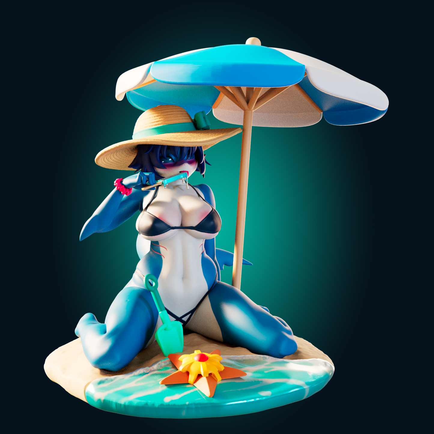 1279 SharkGirl - STL 3D Print File
