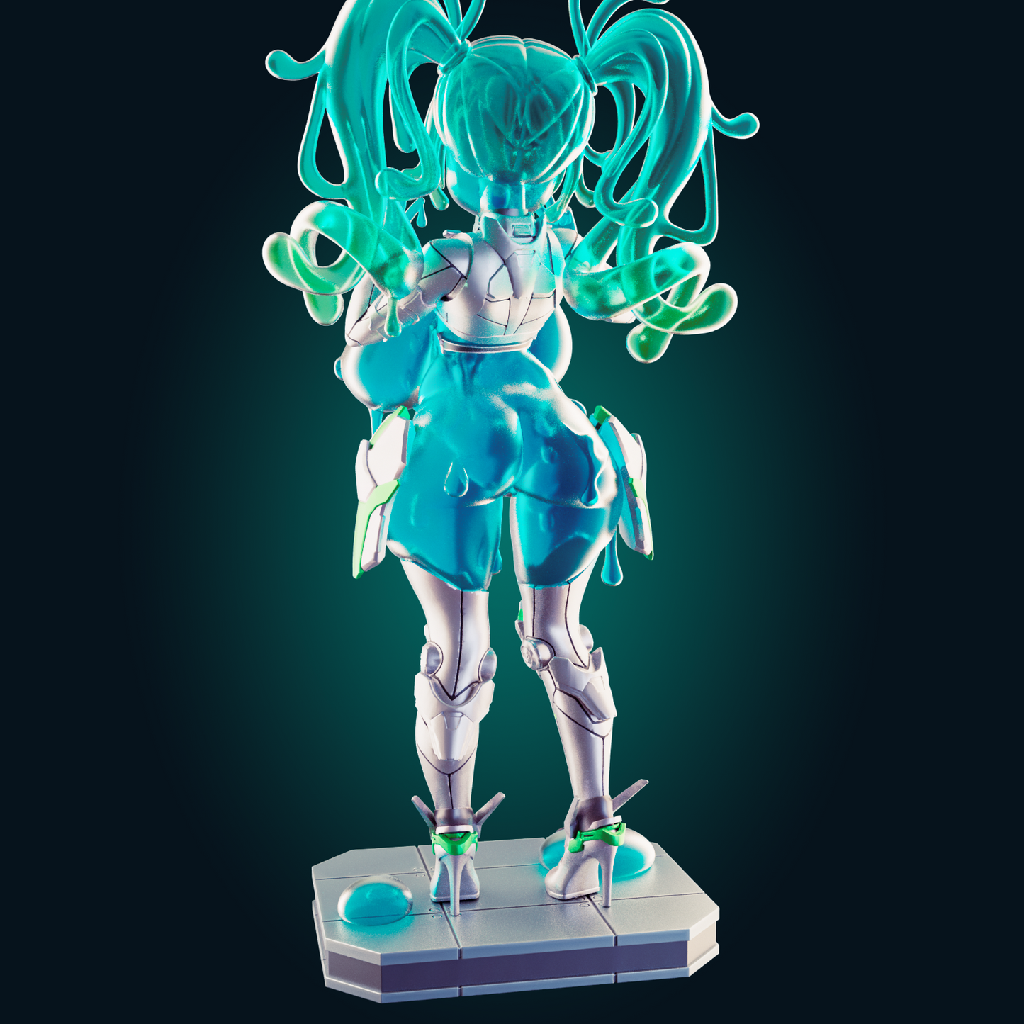 1281 Slime Bot Mecha Girl - STL 3D Print File