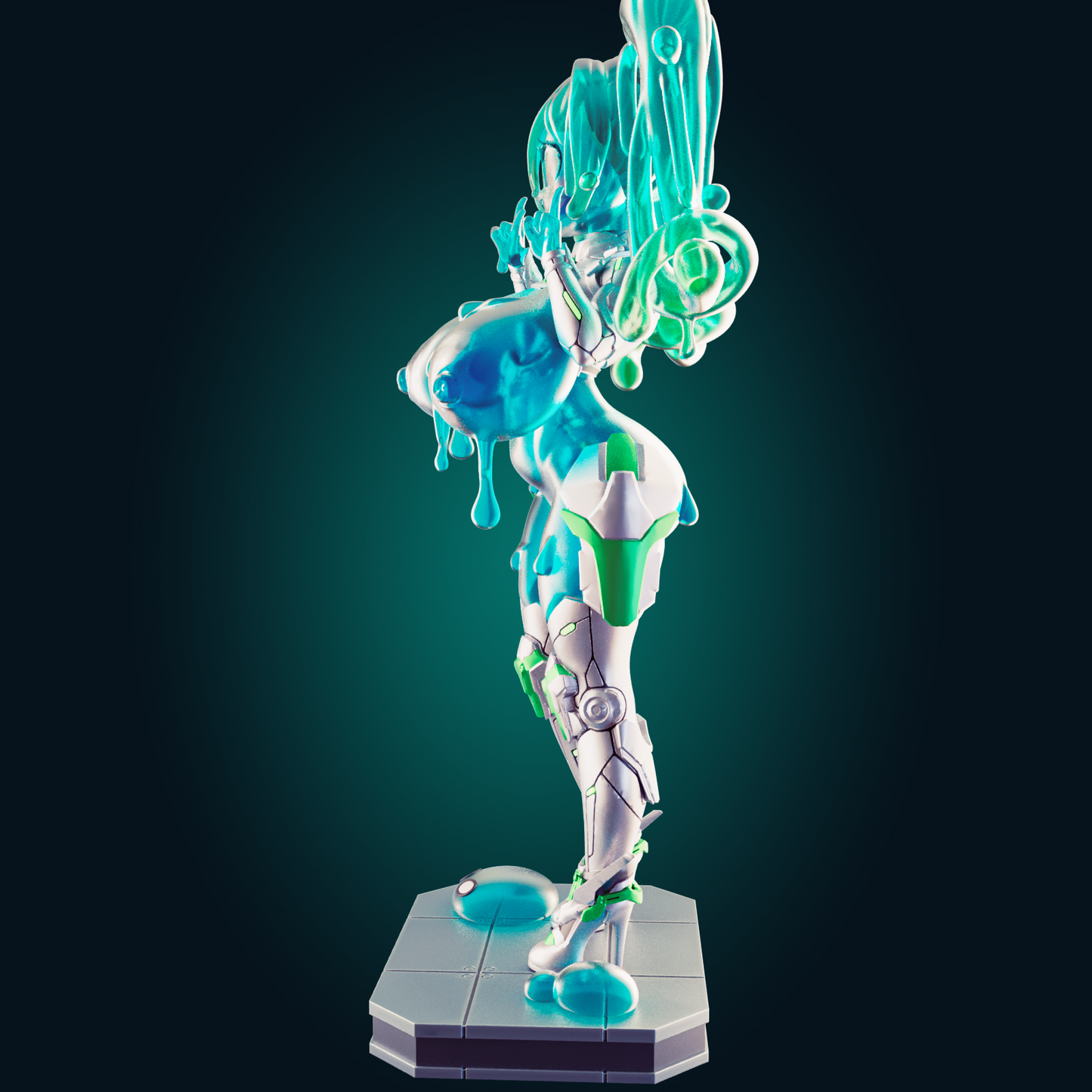 1281 Slime Bot Mecha Girl - STL 3D Print File