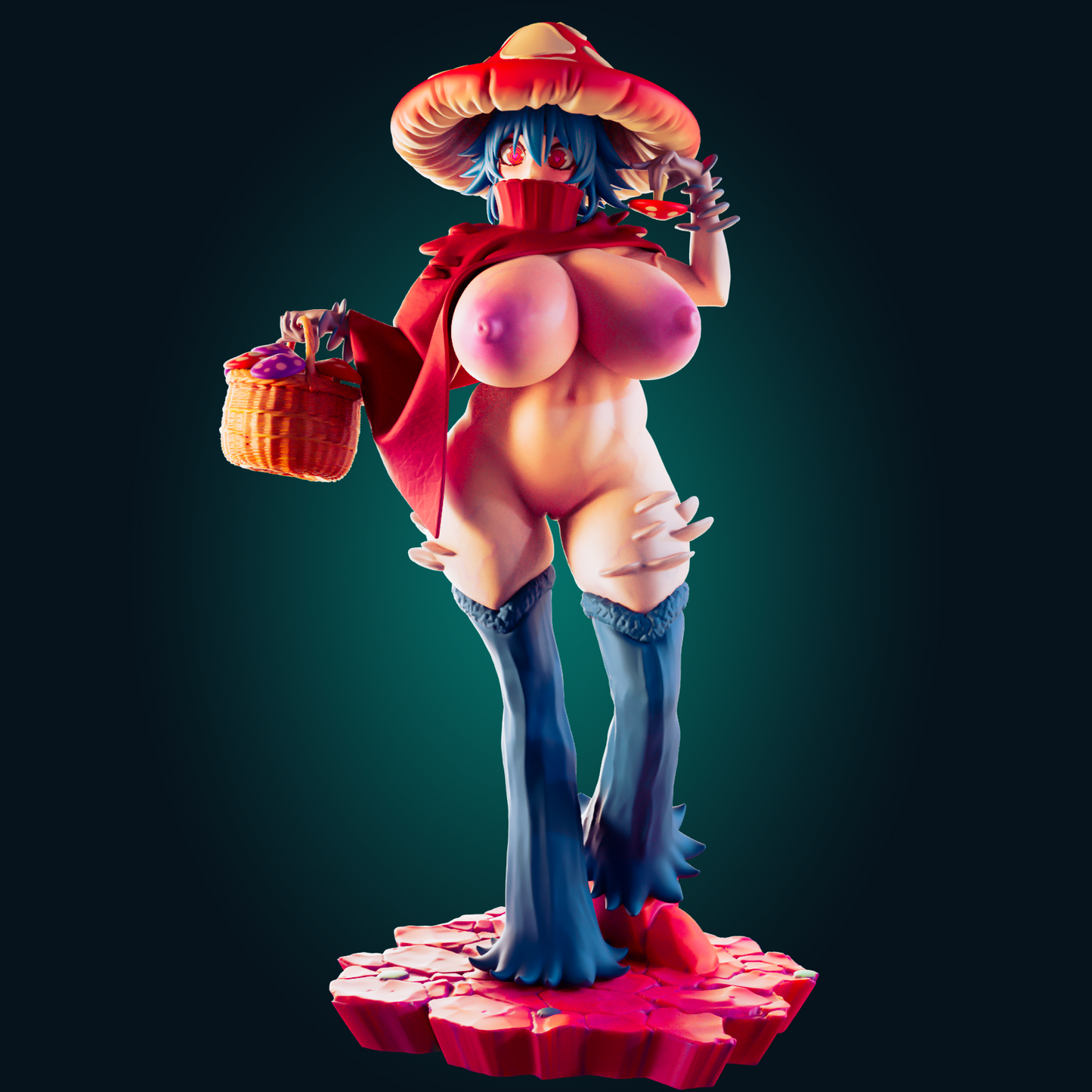 1277 Mushroom Girl - STL 3D Print File