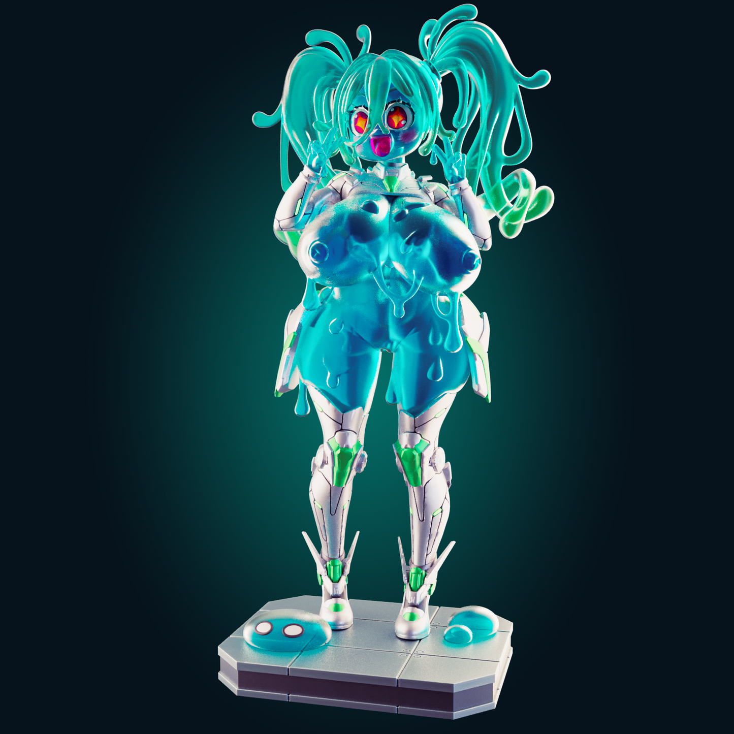 1281 Slime Bot Mecha Girl - STL 3D Print File