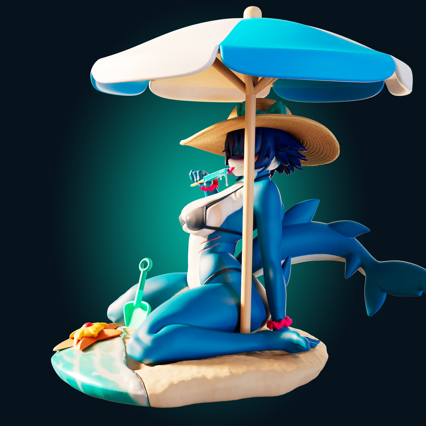 1279 SharkGirl - STL 3D Print File