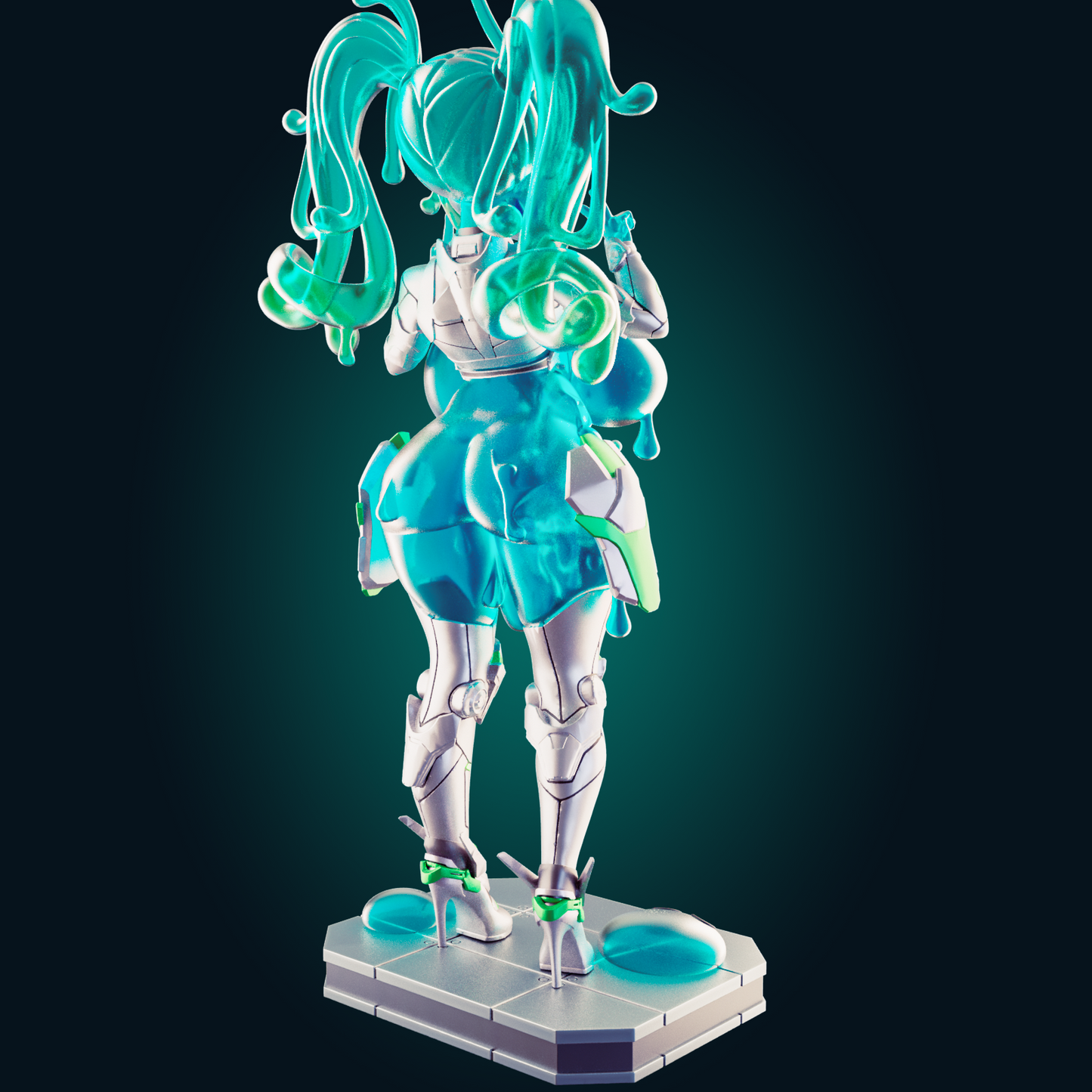1281 Slime Bot Mecha Girl - STL 3D Print File