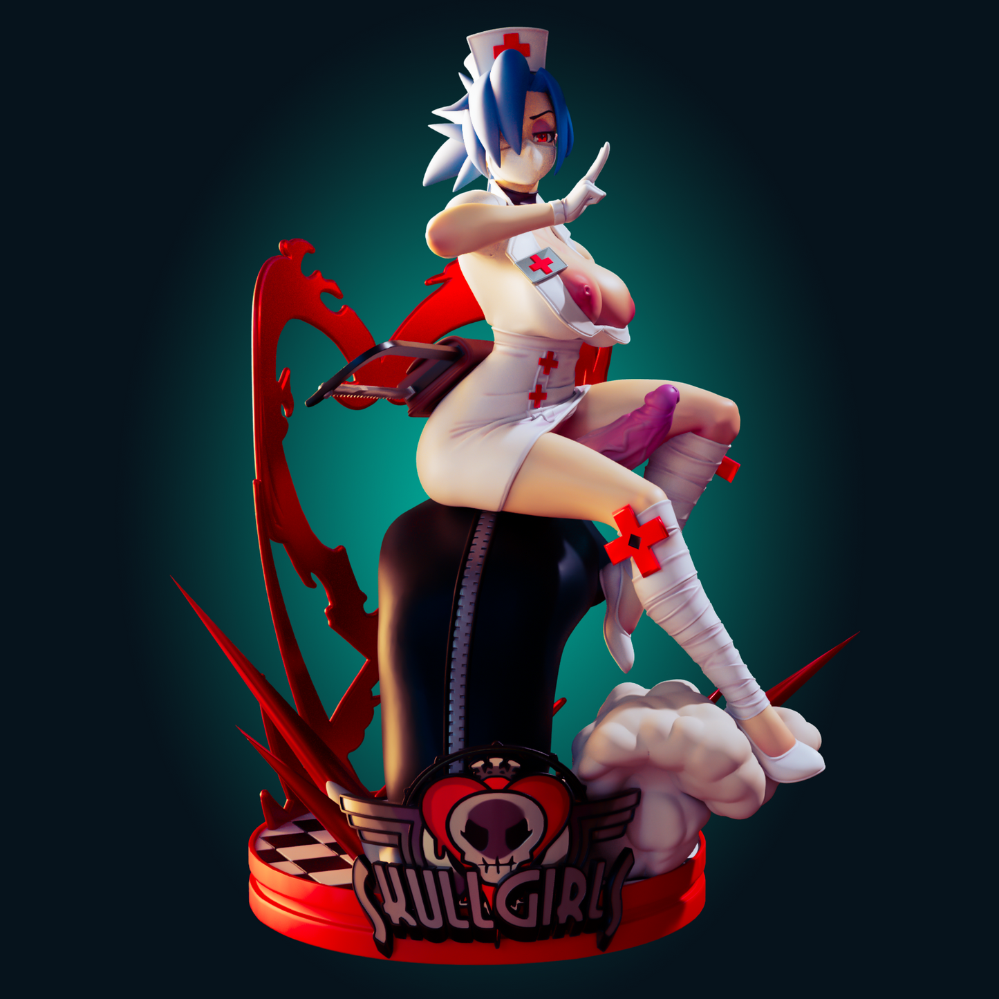 1282 Valentine Skullgirls Nurse - STL 3D Print File