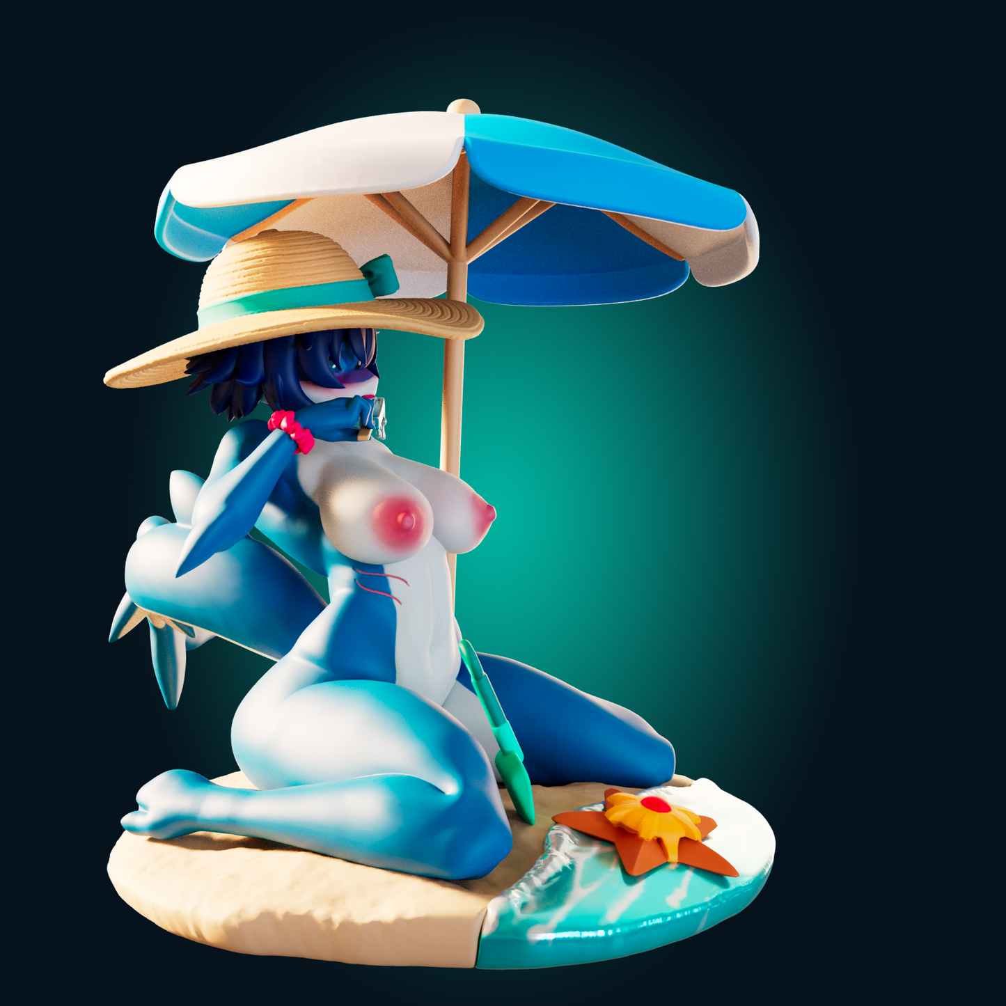 1279 SharkGirl - STL 3D Print File