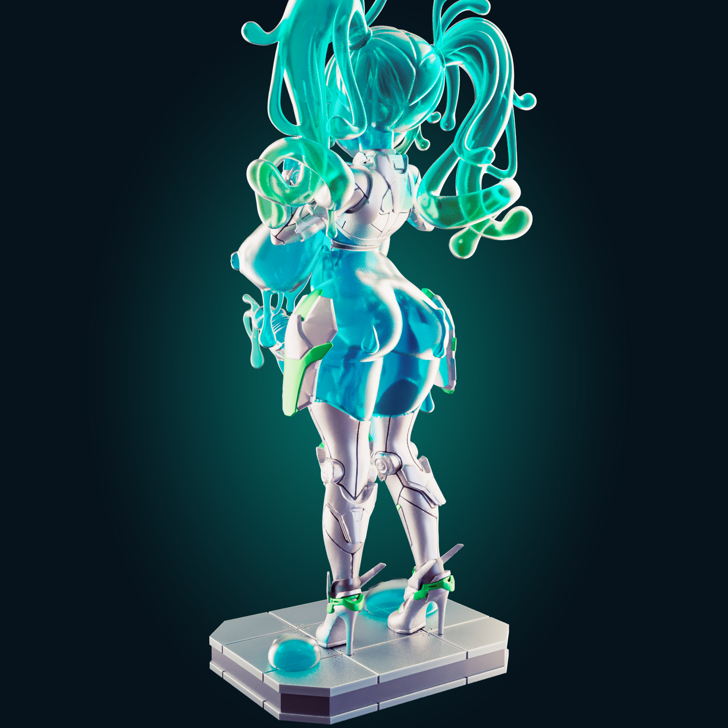 1281 Slime Bot Mecha Girl - STL 3D Print File