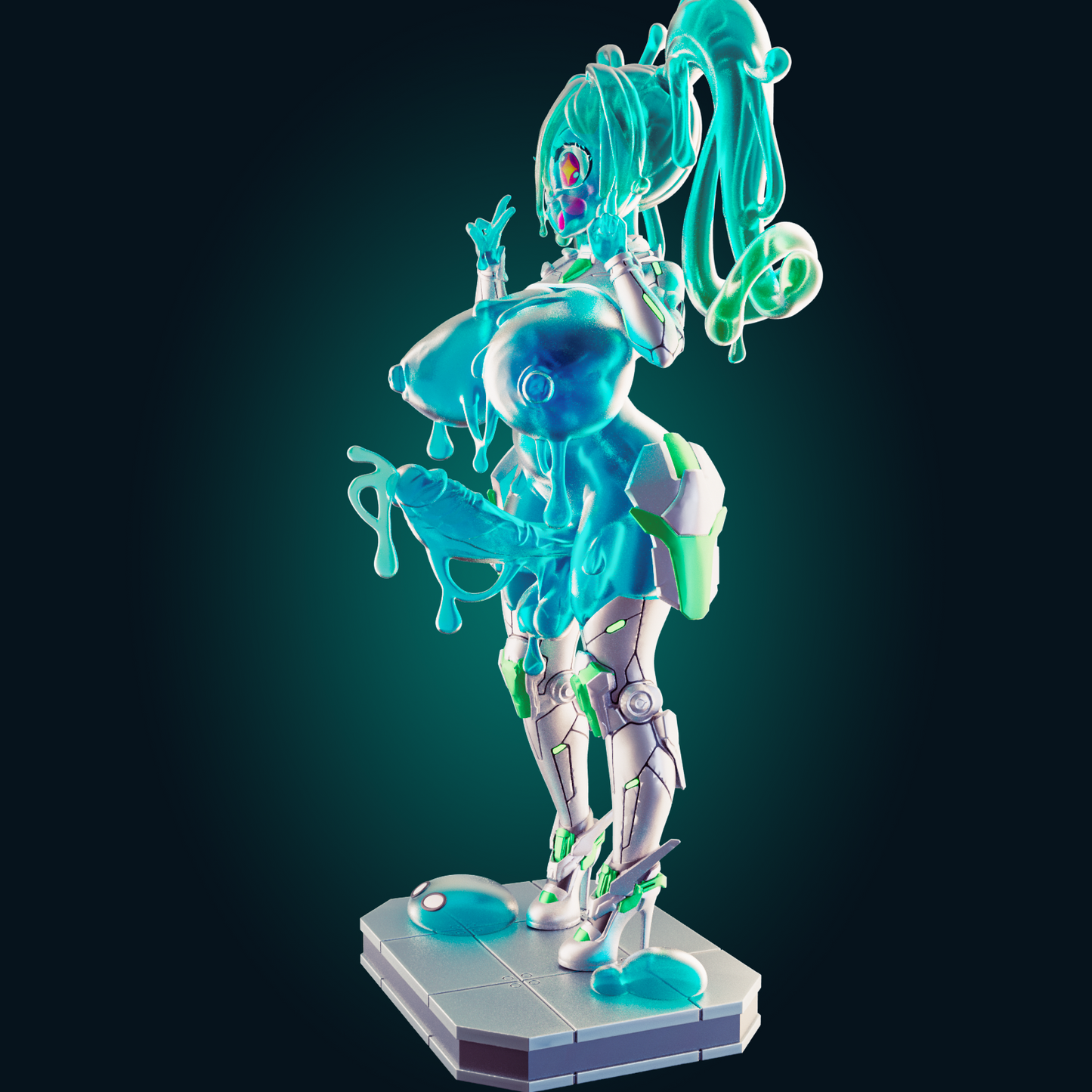 1281 Slime Bot Mecha Girl - STL 3D Print File