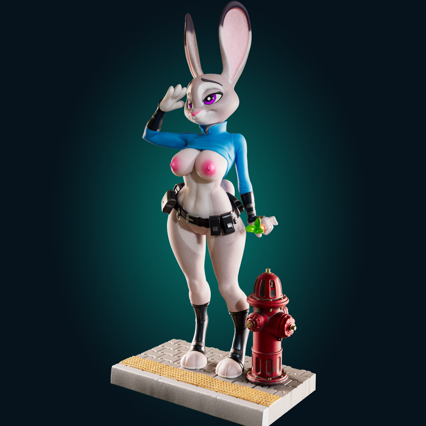1493 Judy Hops_Bunny Cop NSFW - STL 3D Print Files