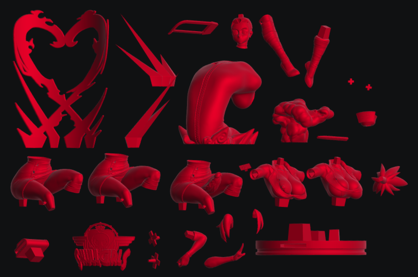 1282 Valentine Skullgirls Nurse - STL 3D Print File