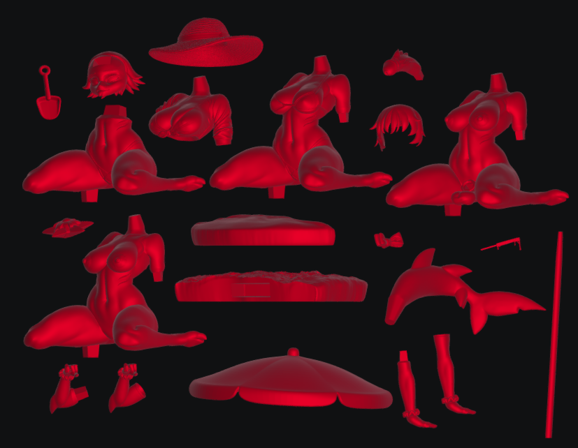 1279 SharkGirl - STL 3D Print File